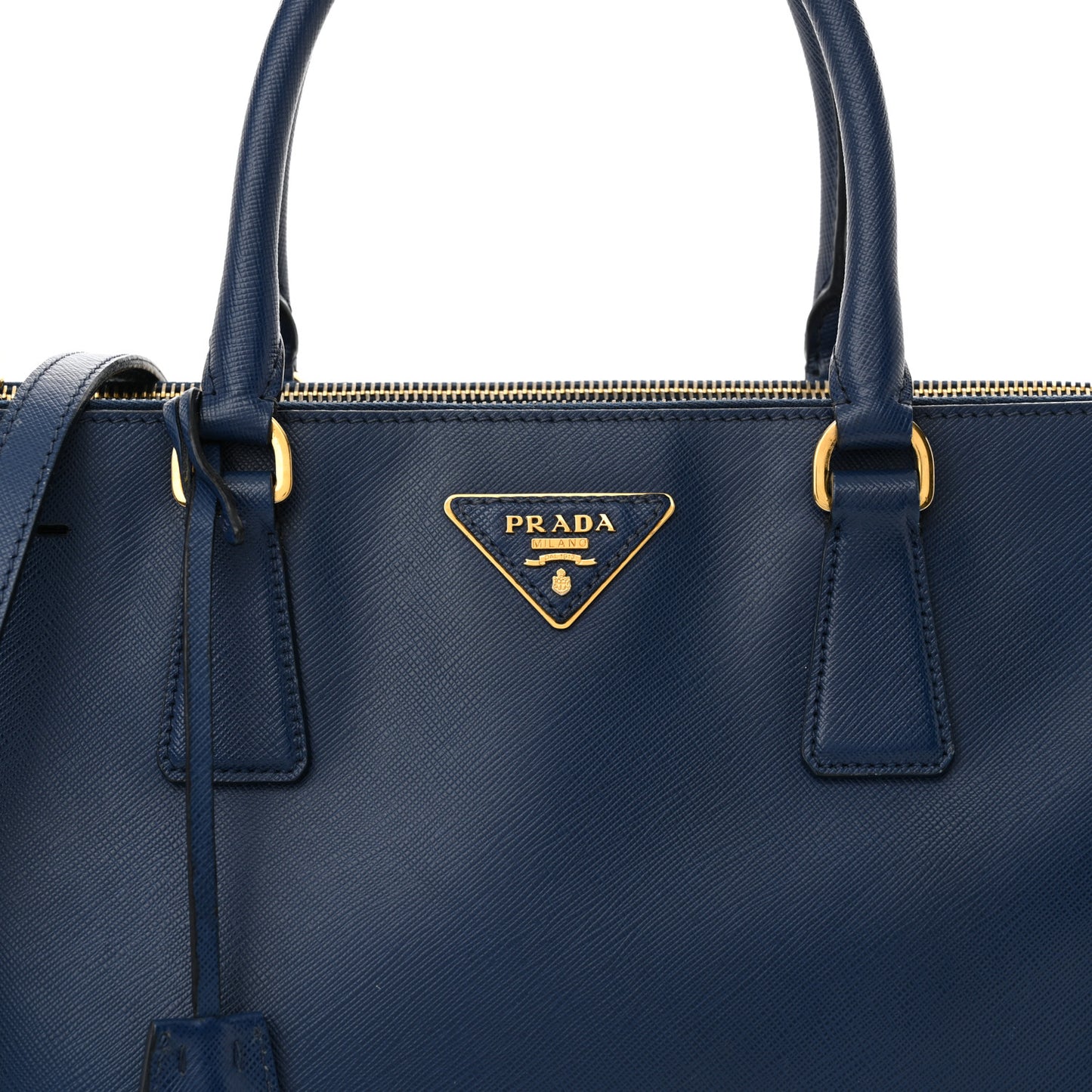 Saffiano Medium Galleria Double Zip Tote Bluette