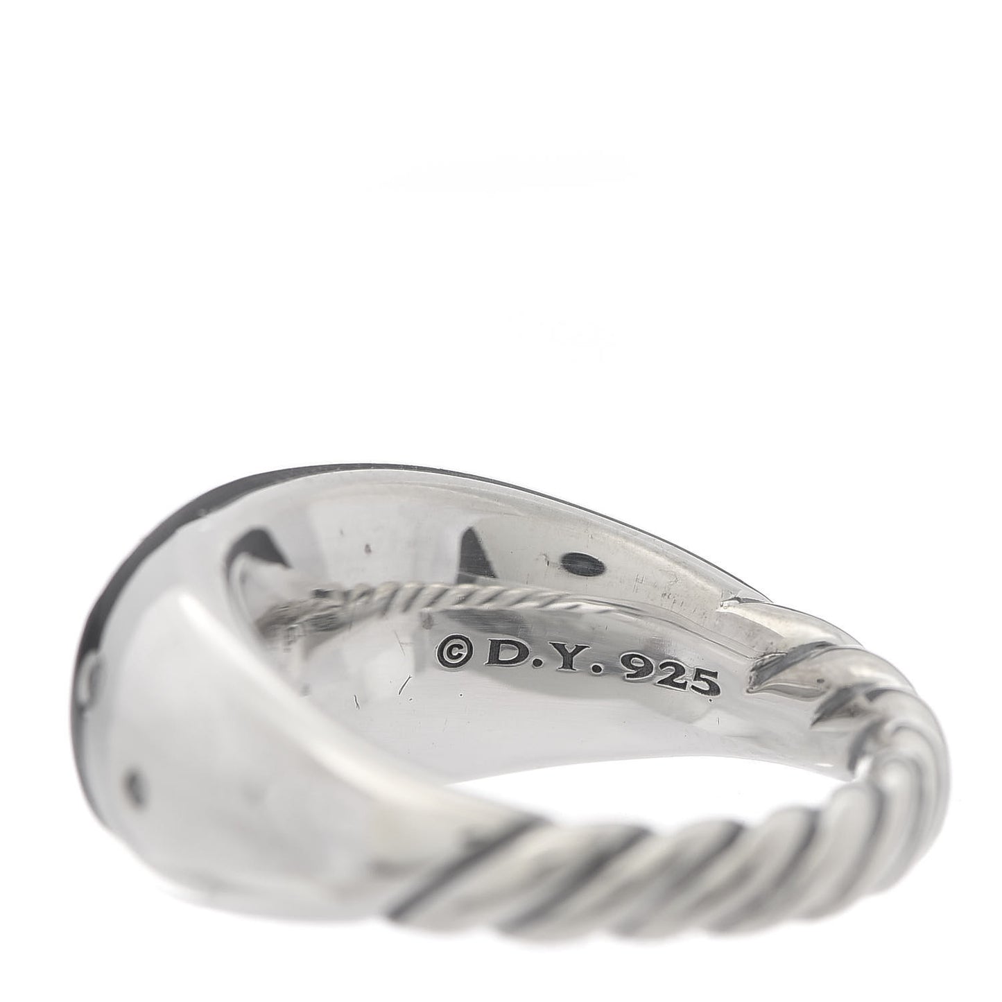 Sterling Silver Diamond 11mm Pure Form Ring 54 7