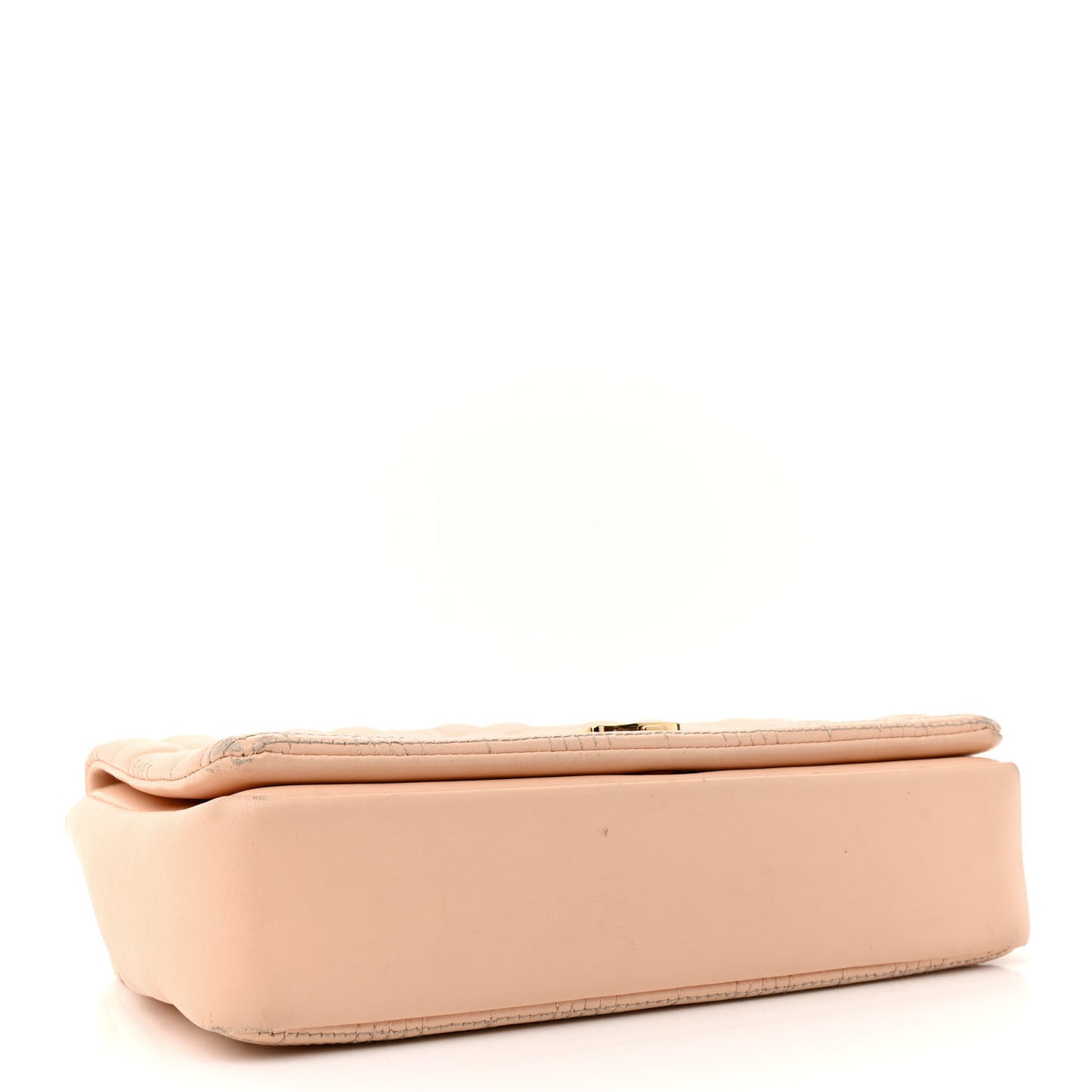 Lambskin Quilted Small Lola Bag Peach