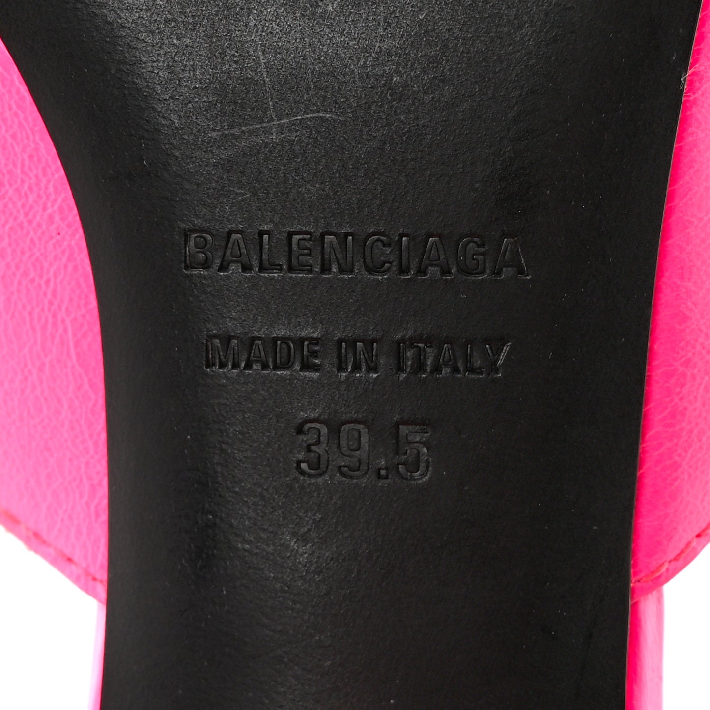 Agneau Arena Cagole 70mm Mules 39.5 Fluo Pink