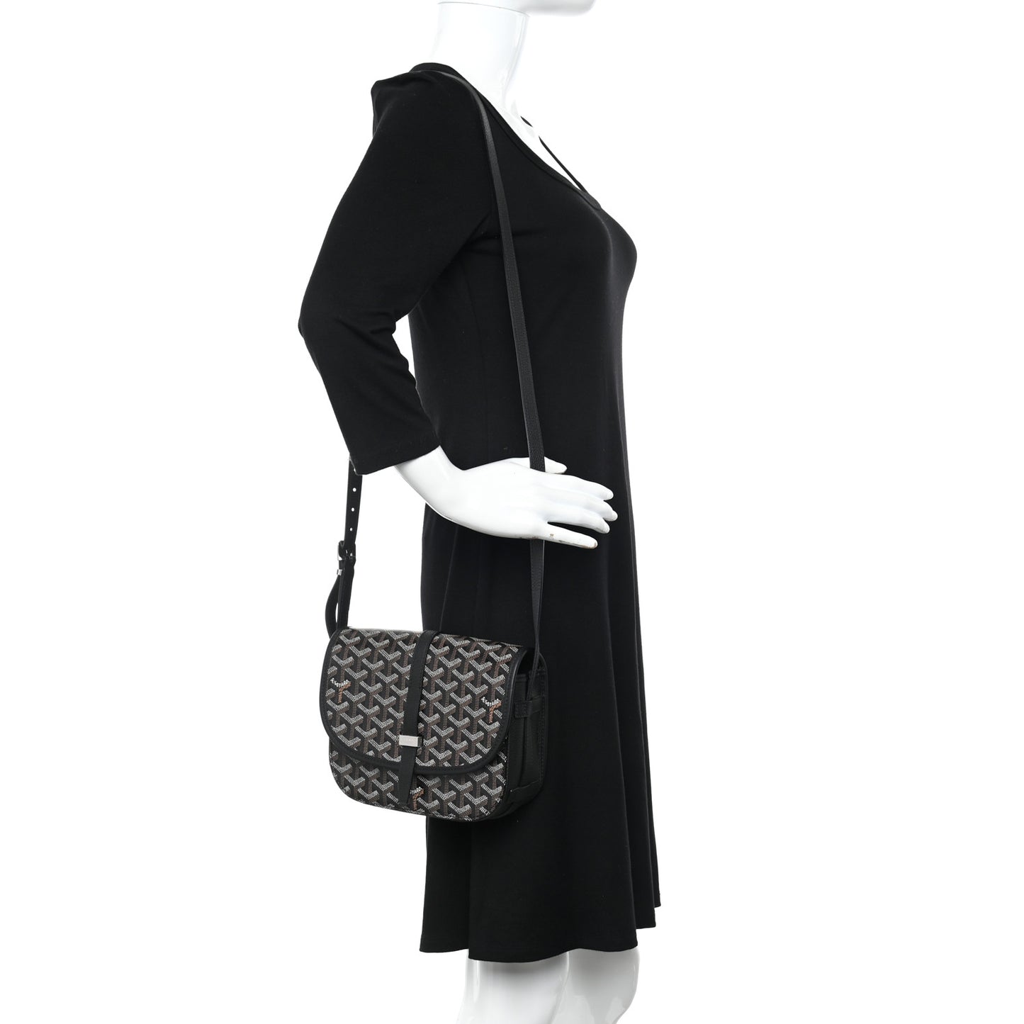 Goyardine Belvedere II PM Messenger Bag Black