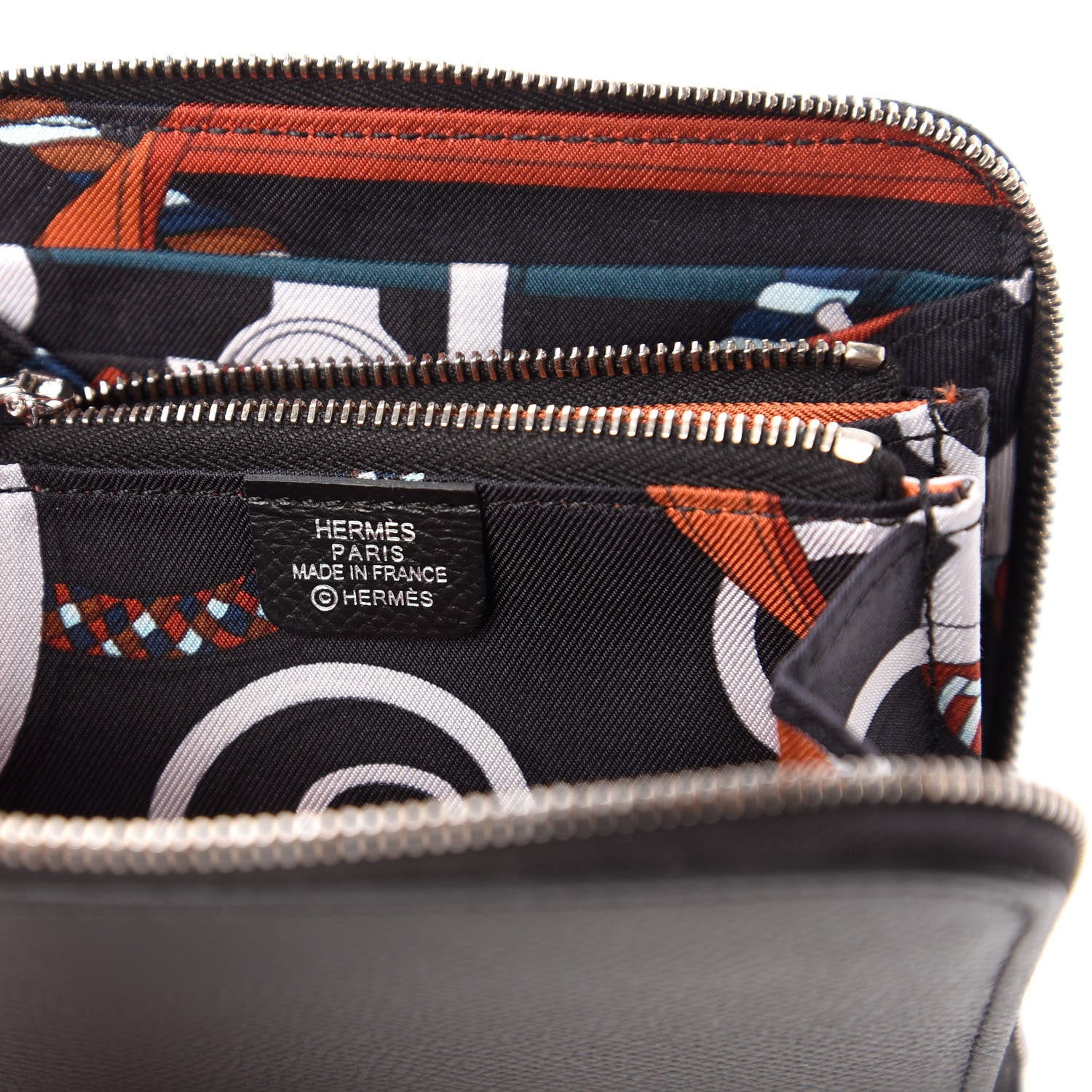 Hermes Epsom Silk'in Compact Wallet Black 8 of 11