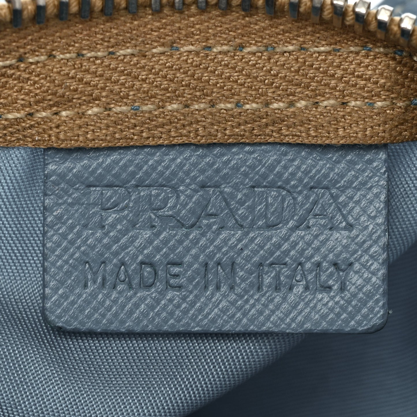 Nylon Saffiano Shoulder Bag Blue