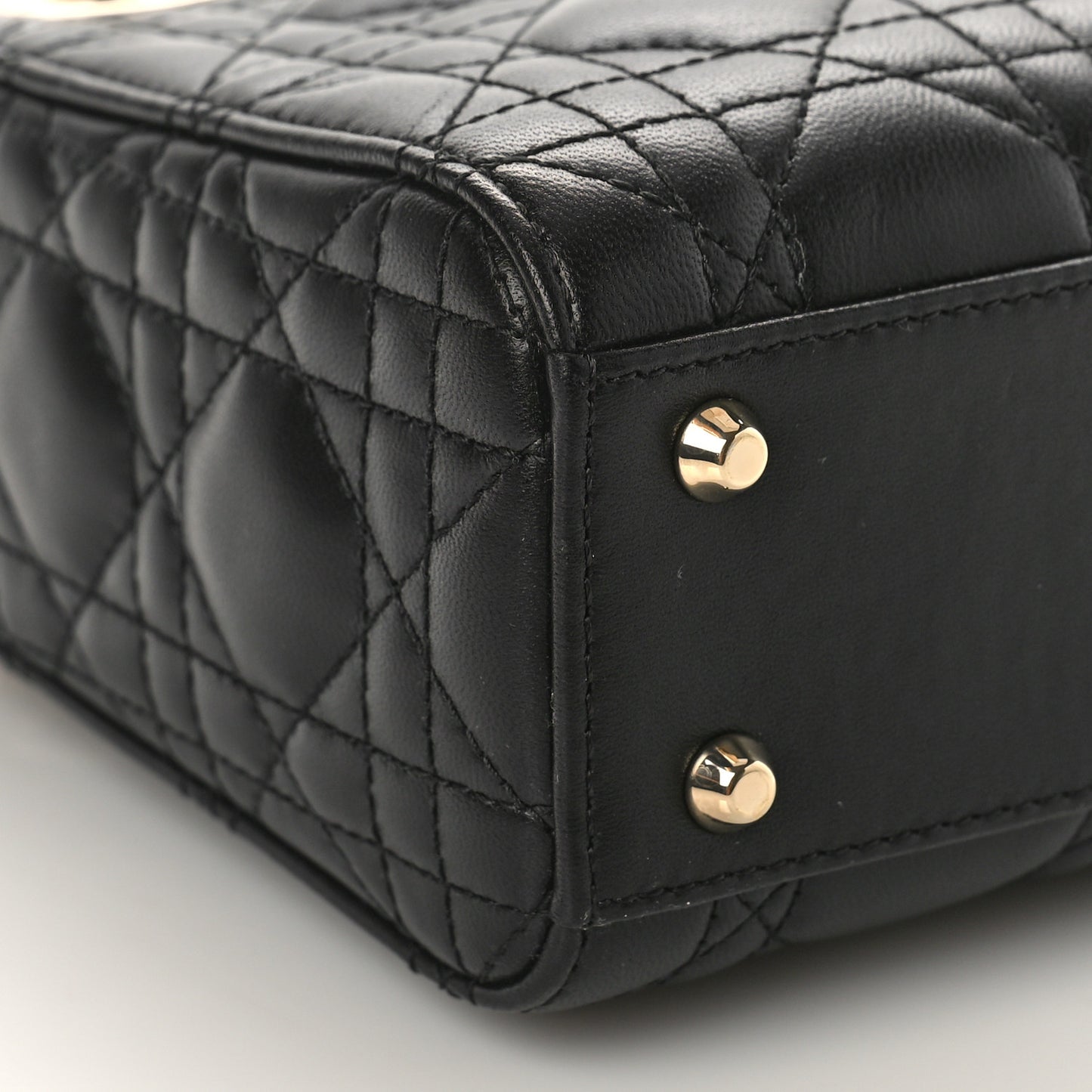Lambskin Cannage Mini Lady Dior Black