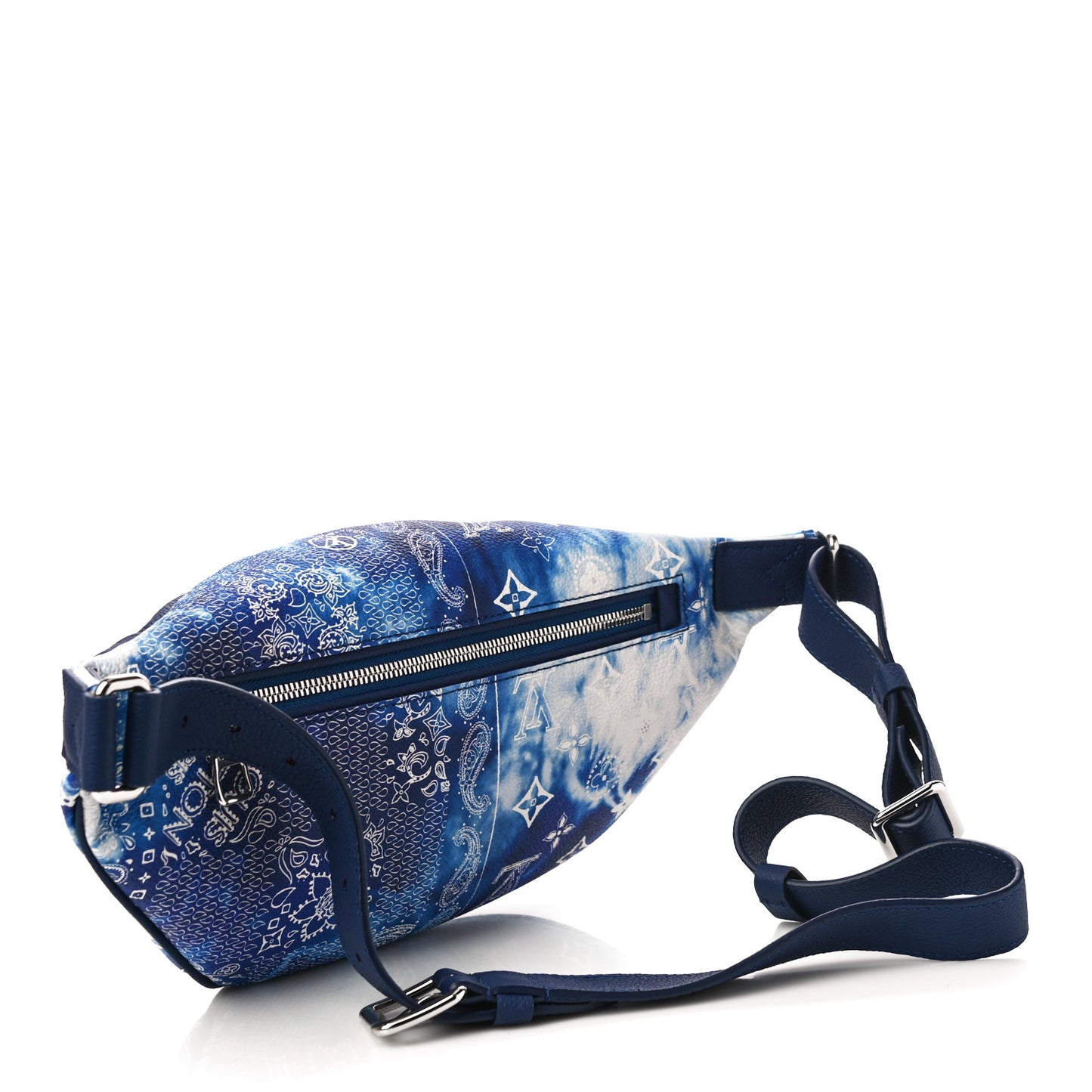 Cowhide Monogram Bandana Discovery Bumbag PM Blue