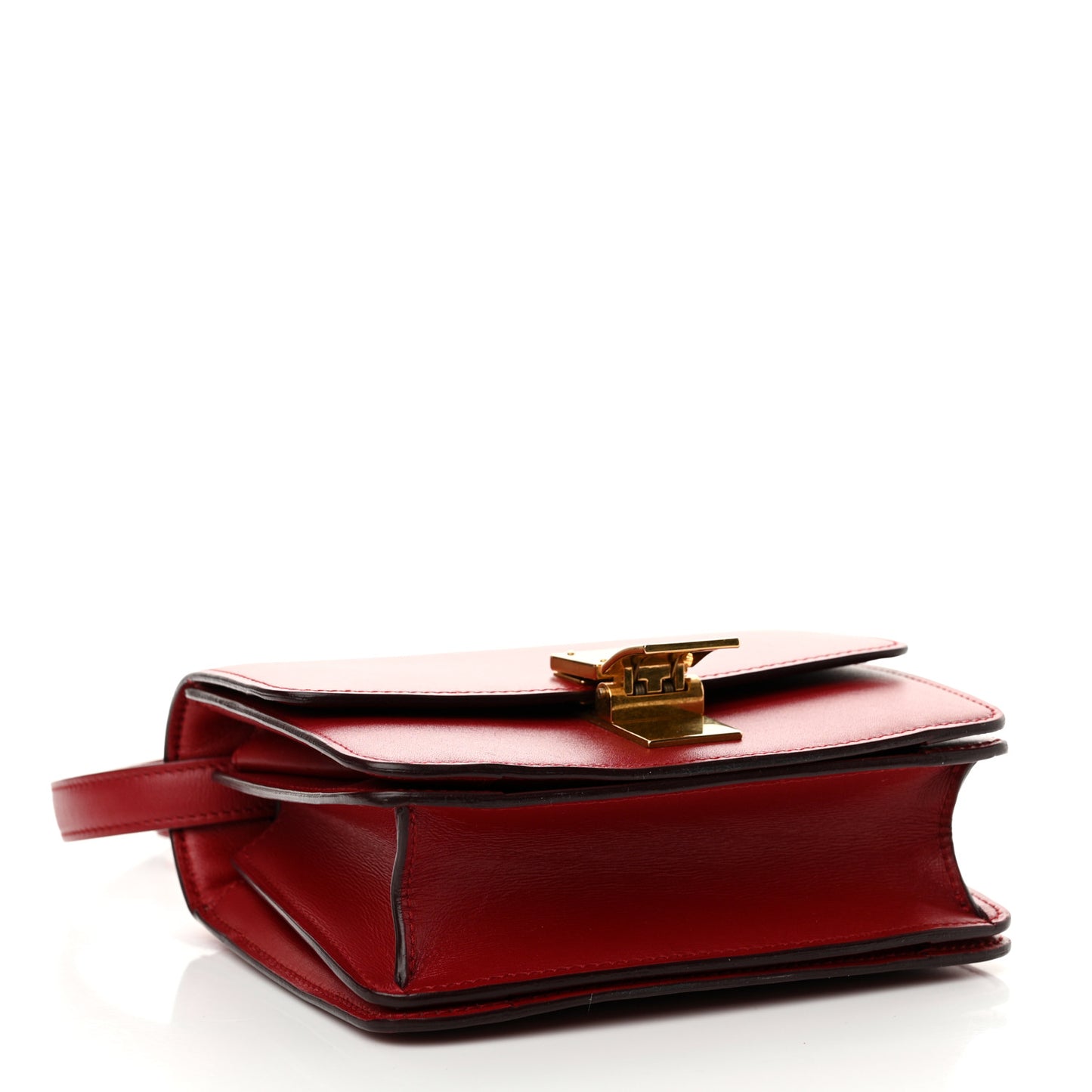 Smooth Calfskin Small Classic Box Flap Bag Red