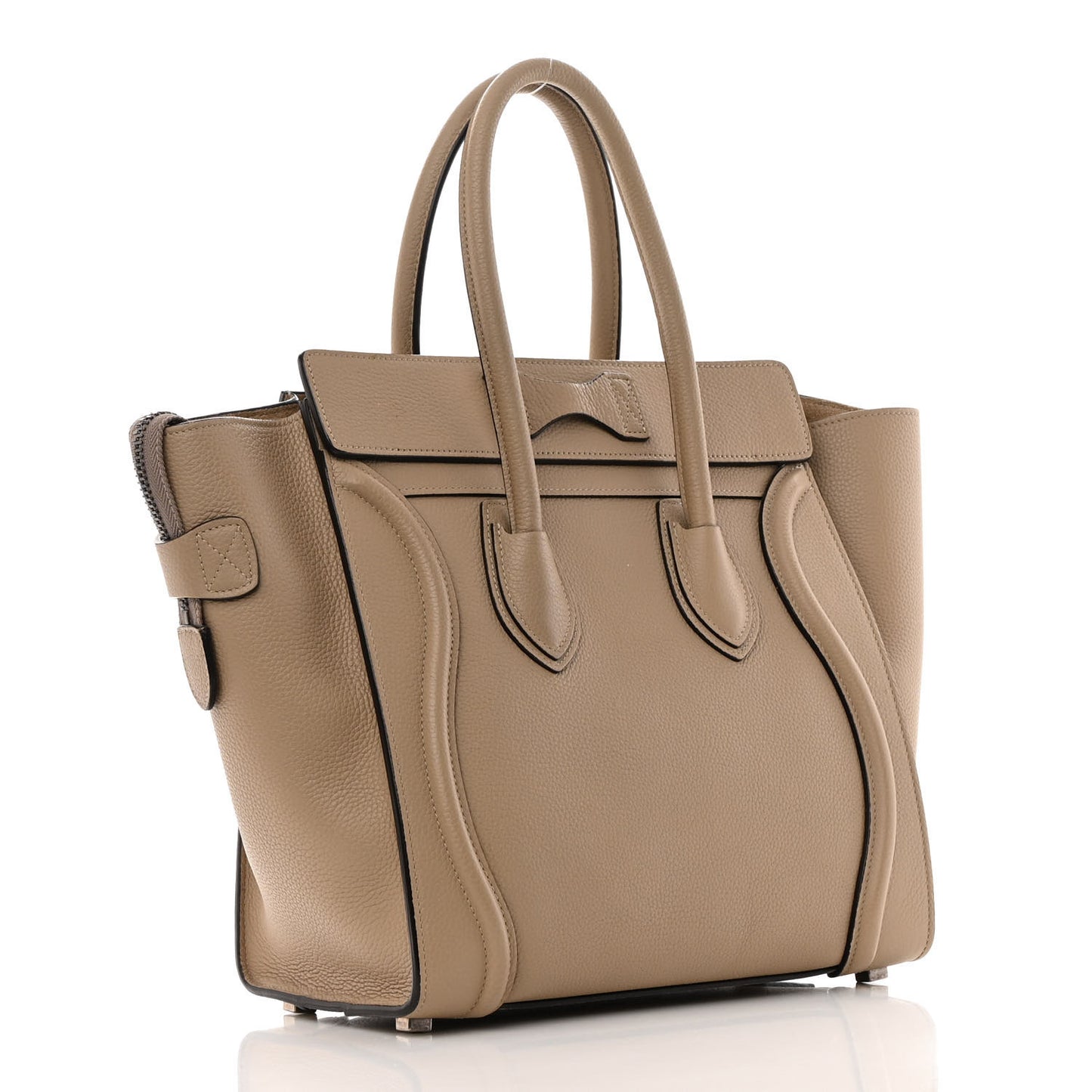 Drummed Calfskin Micro Luggage Dune