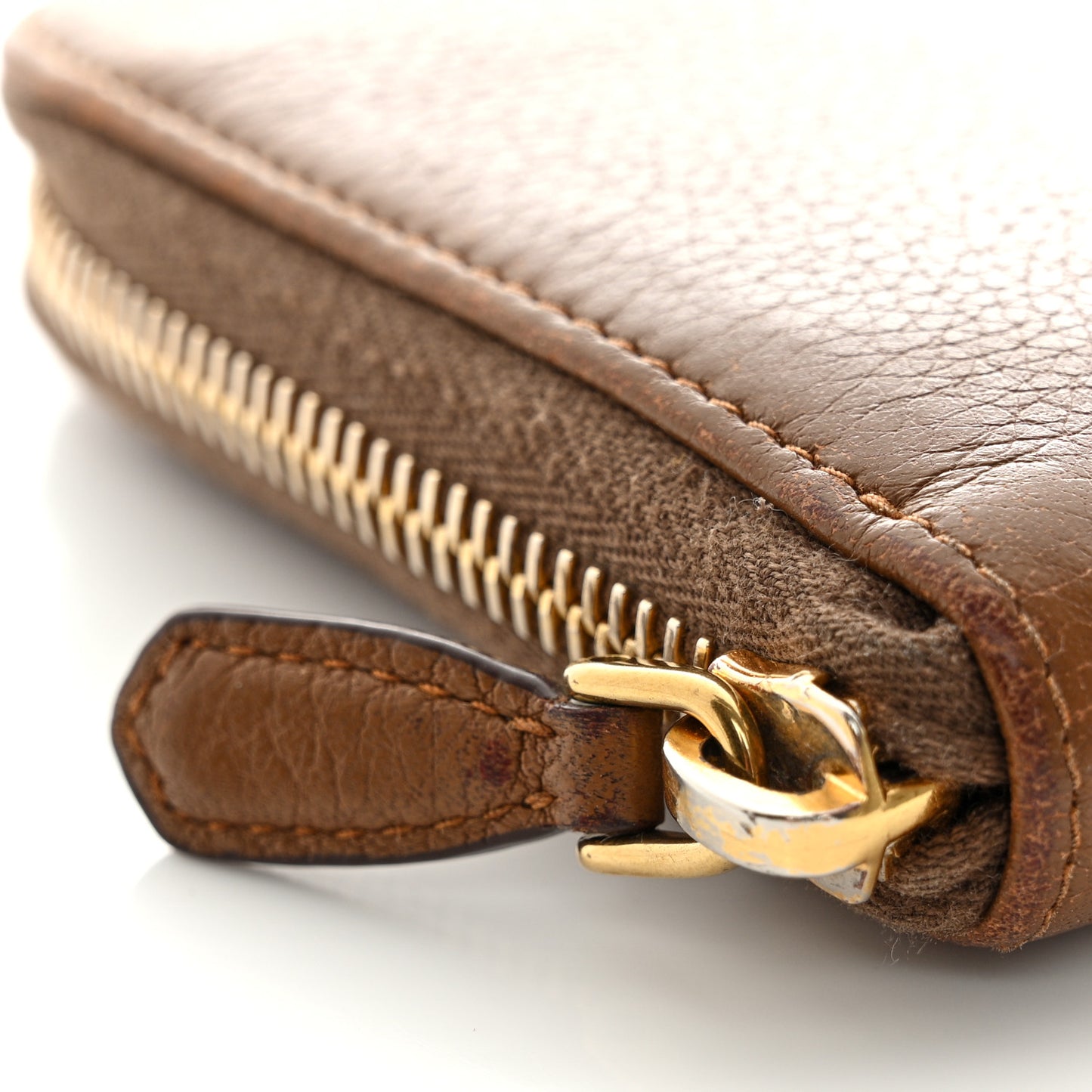 Vitello Daino Zip Around Wallet Palissandro