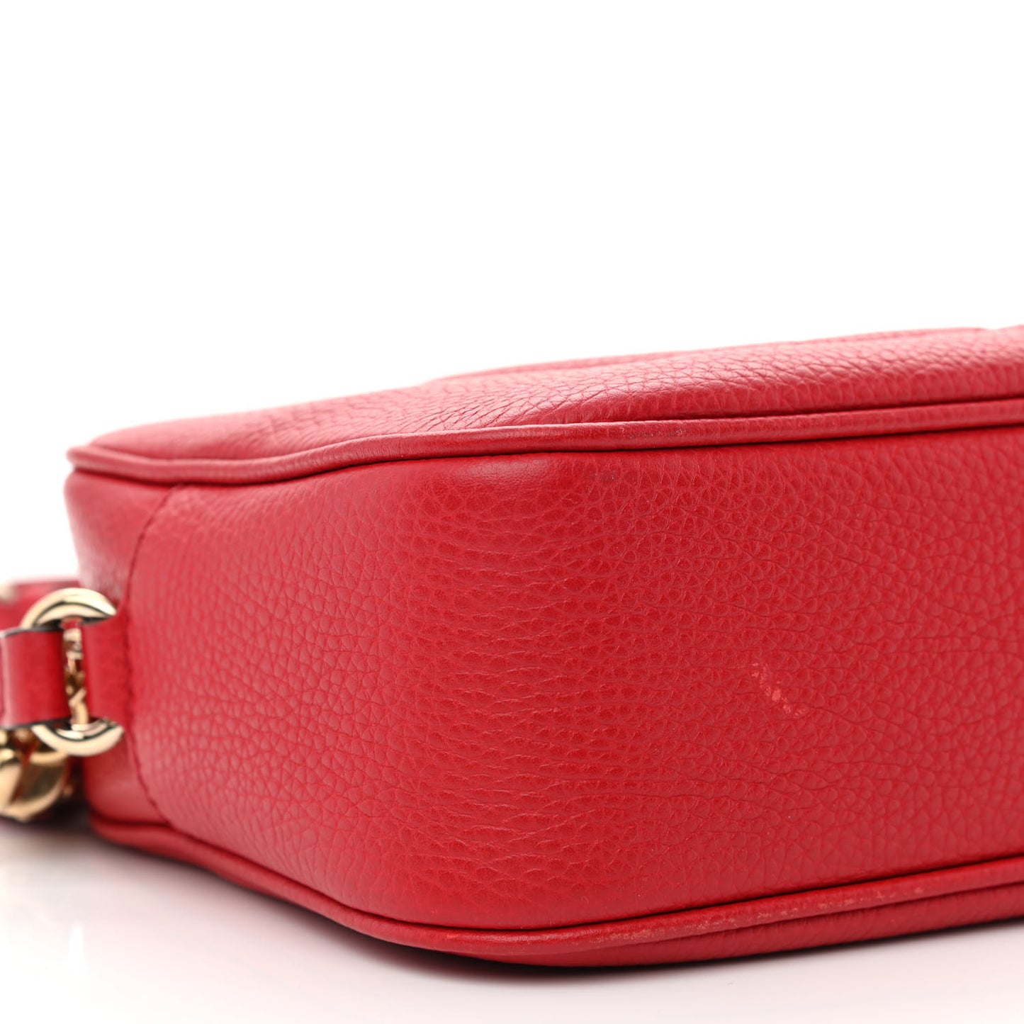 Pebbled Calfskin Small Soho Disco Bag Tabasco Red