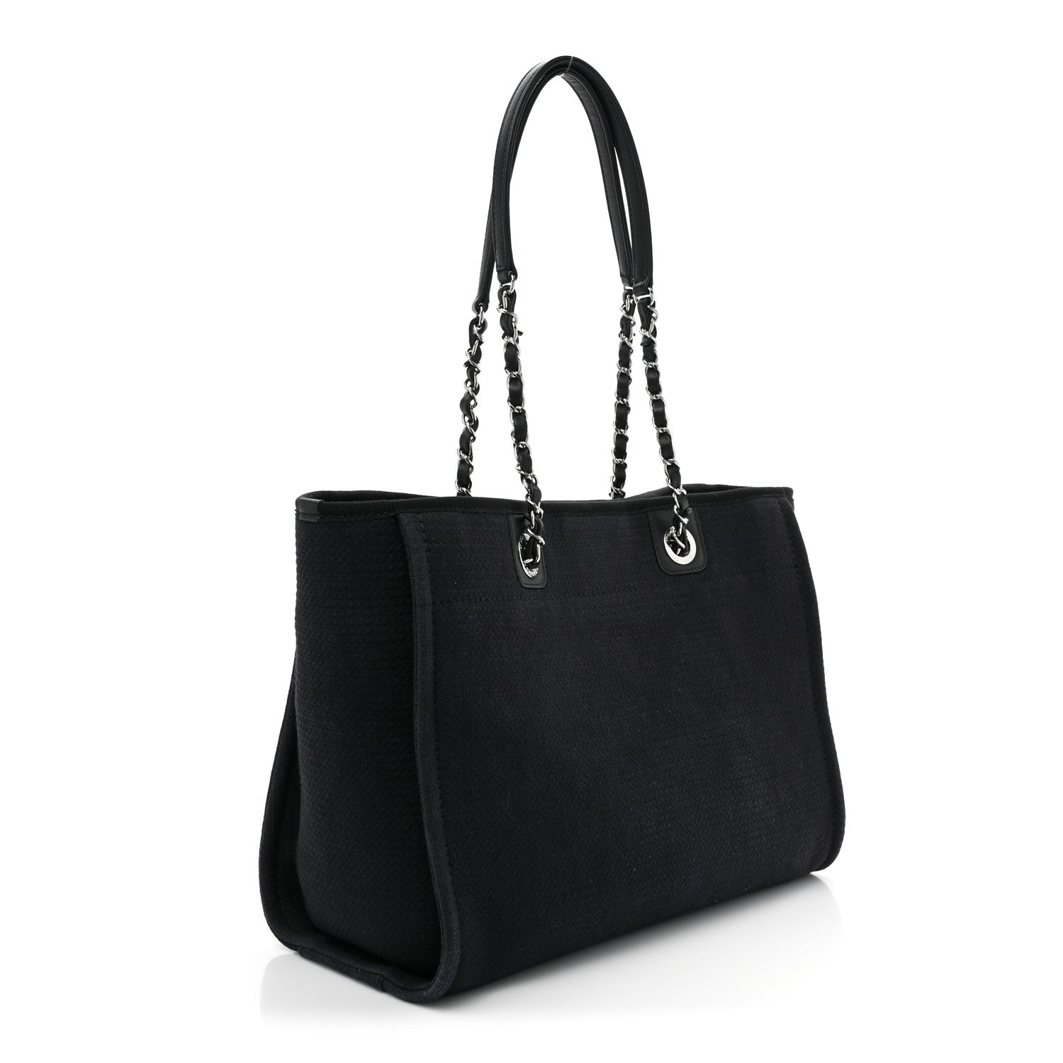 Chanel Mixed Fibers Small Deauville Tote Black 4 of 15