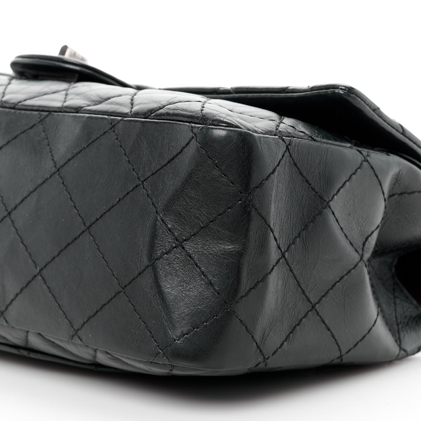 Aged Calfskin Quilted 2.55 Reissue 226 Flap Black