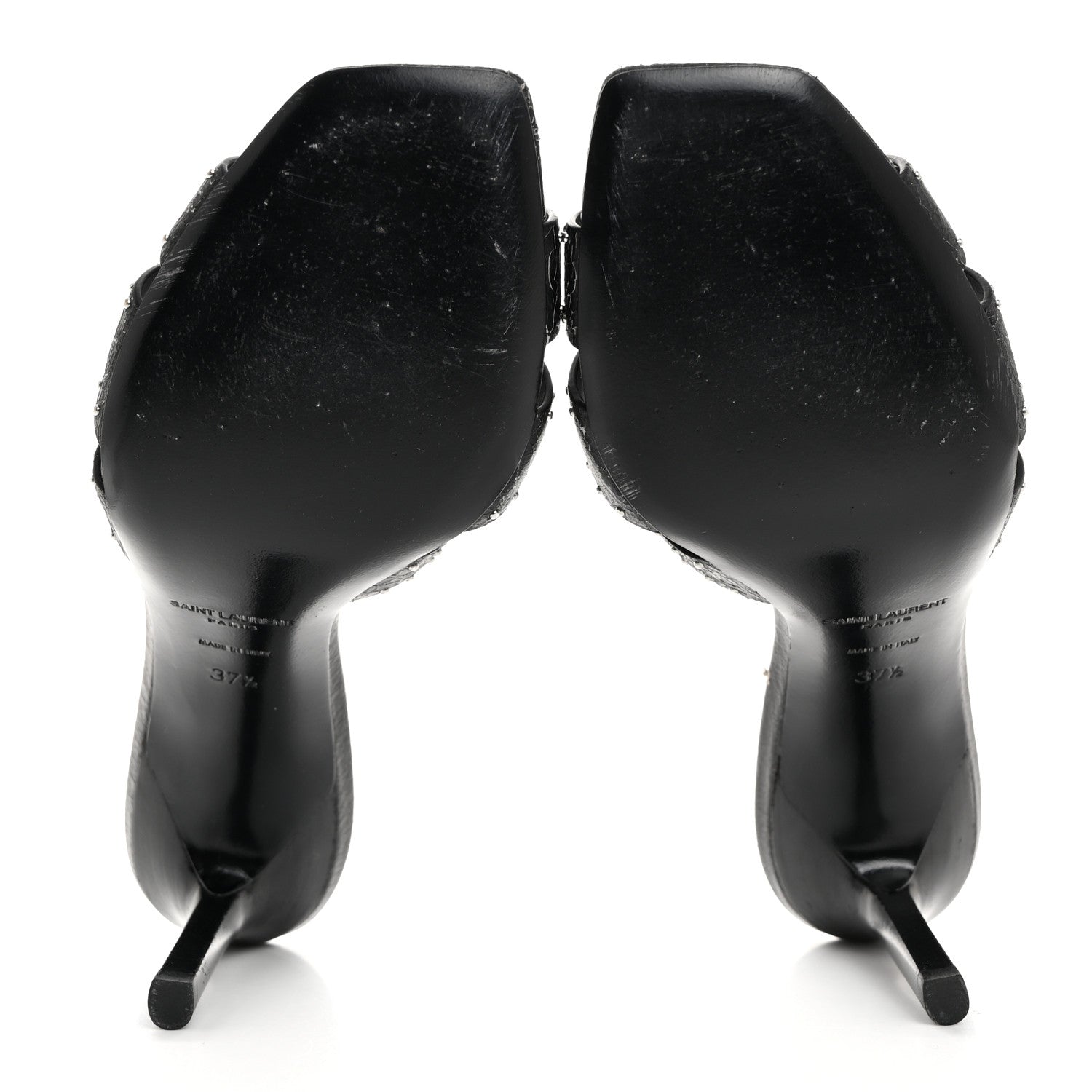 Saint Laurent Tribute Slide 85 Mules 37.5 Black 5 of 11
