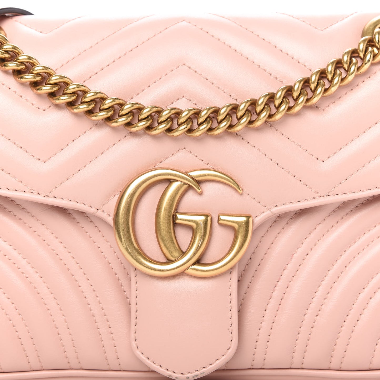 Calfskin Matelasse Small GG Marmont Shoulder Bag Perfect Pink