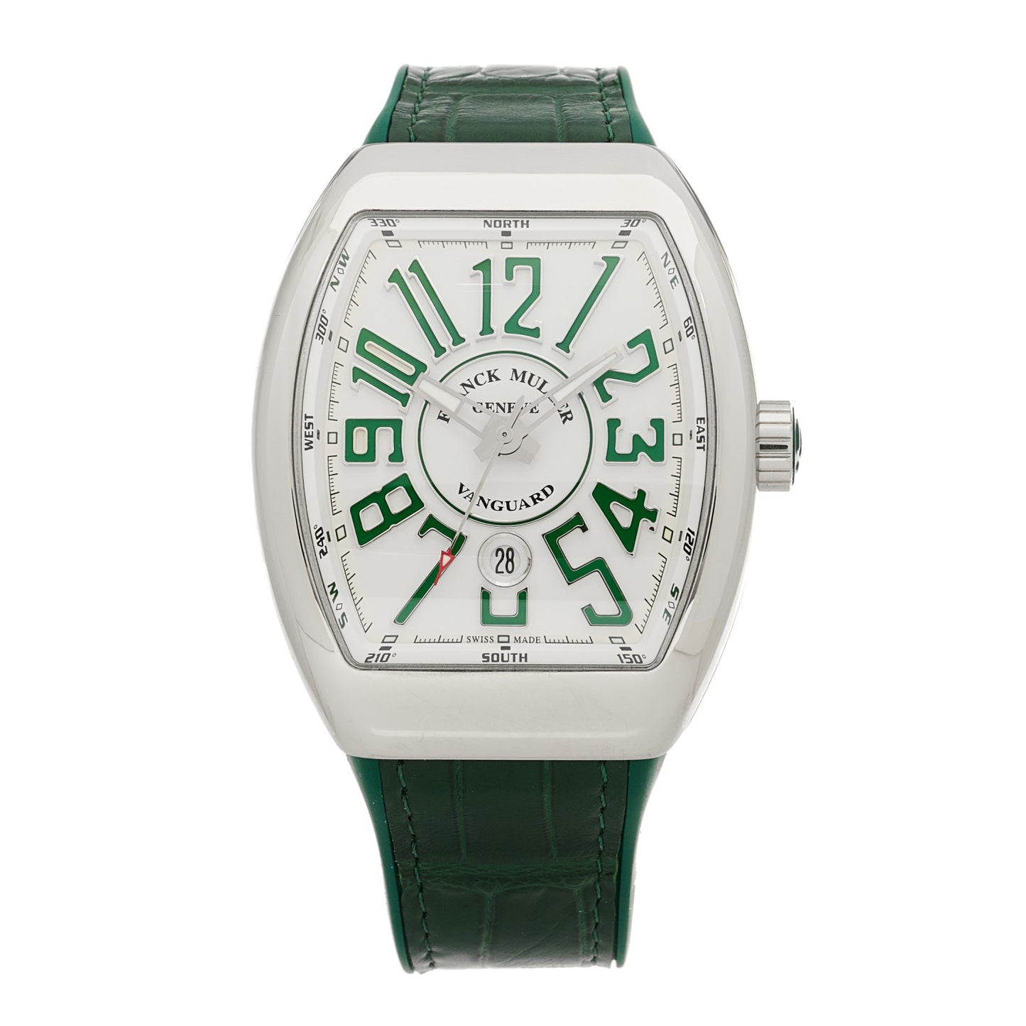 Stainless Steel Alligator 45mm Vanguard Automatic Watch Green V45SCDT