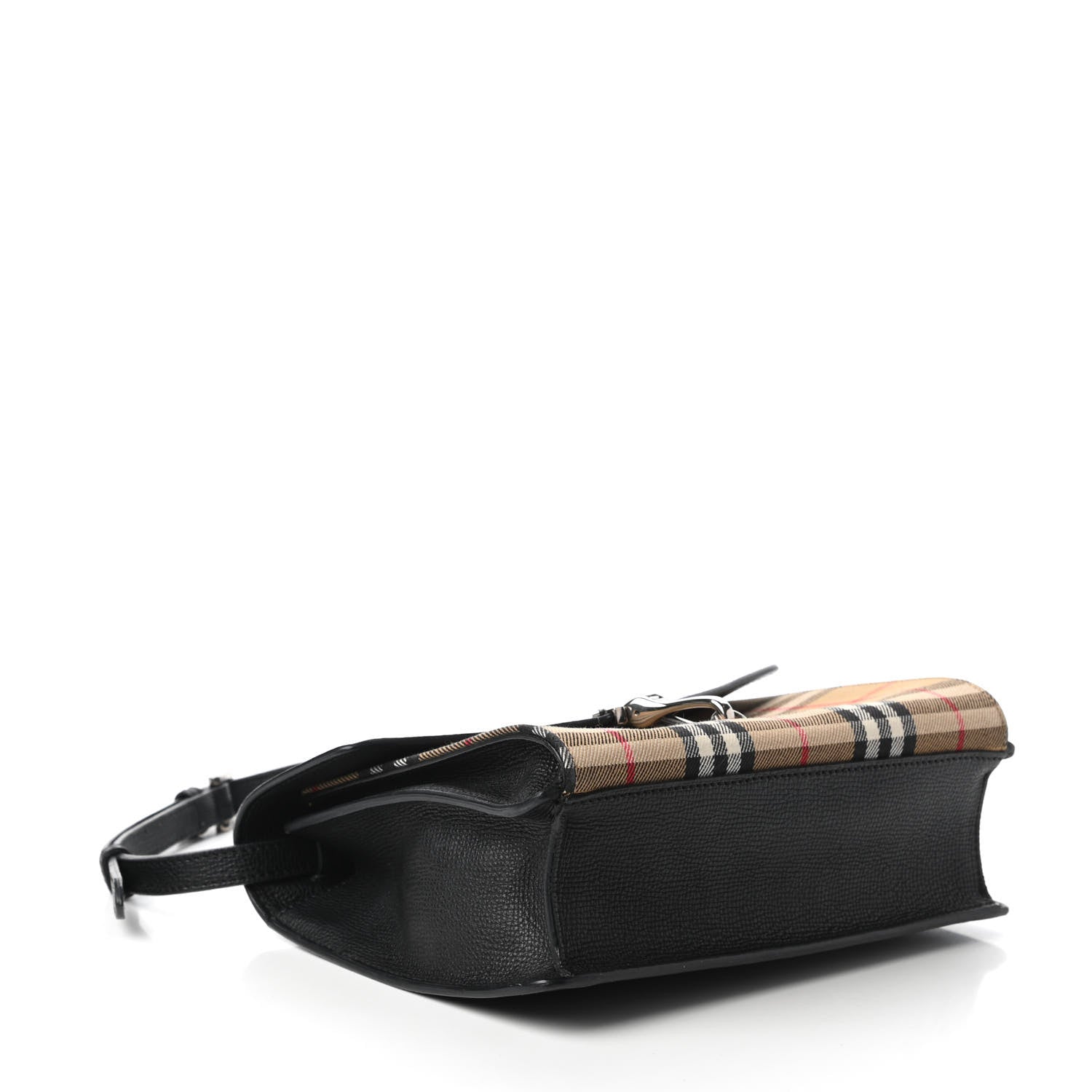 Burberry Derby Calfskin Vintage Check Small Macken Crossbody Bag Black 4 of 10