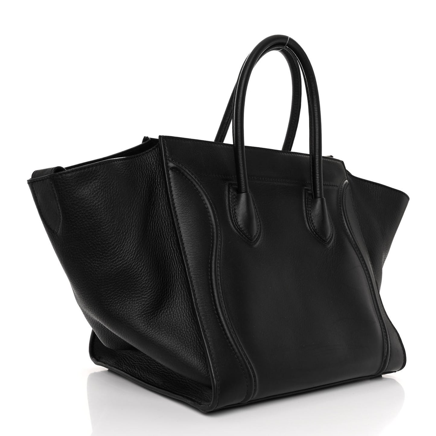 Supple Calfskin Medium Phantom Luggage Black