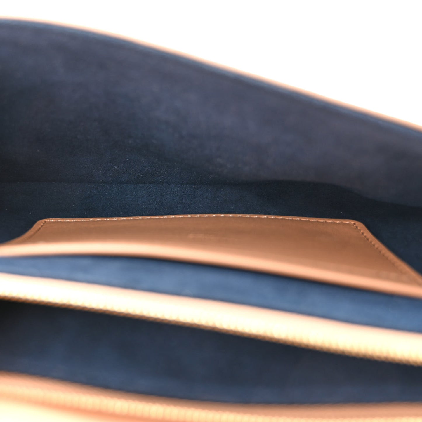 Lambskin Embossed Monogram Pochette Coussin Camel
