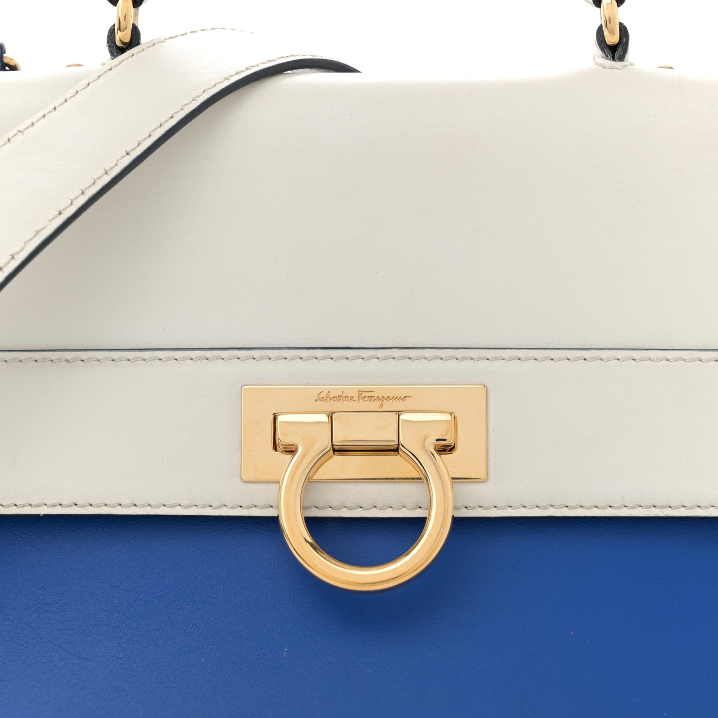 Calfskin Small Sofia Satchel Blue Multicolor