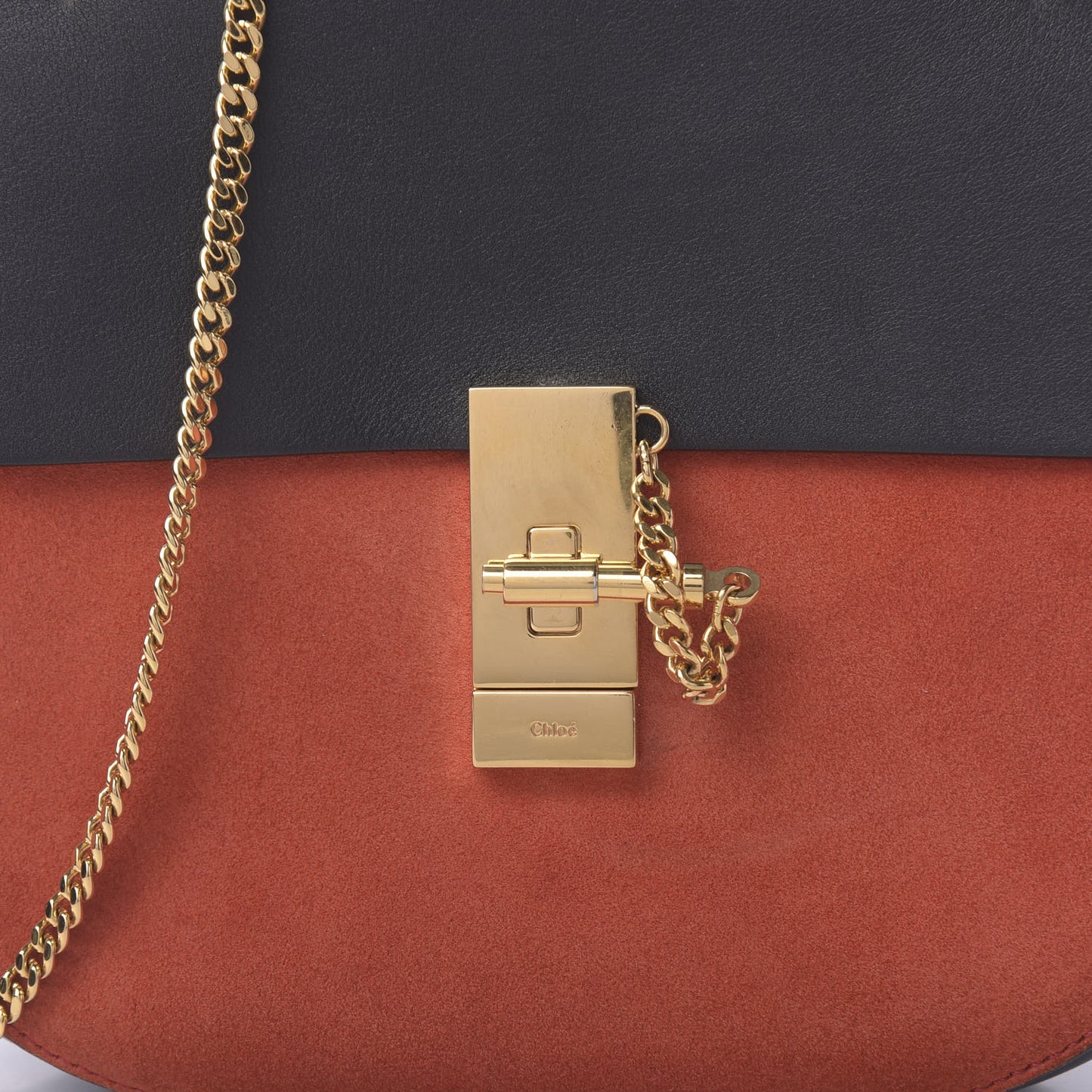 Suede Smooth Calfskin Drew Shoulder Bag Plaid Red Black