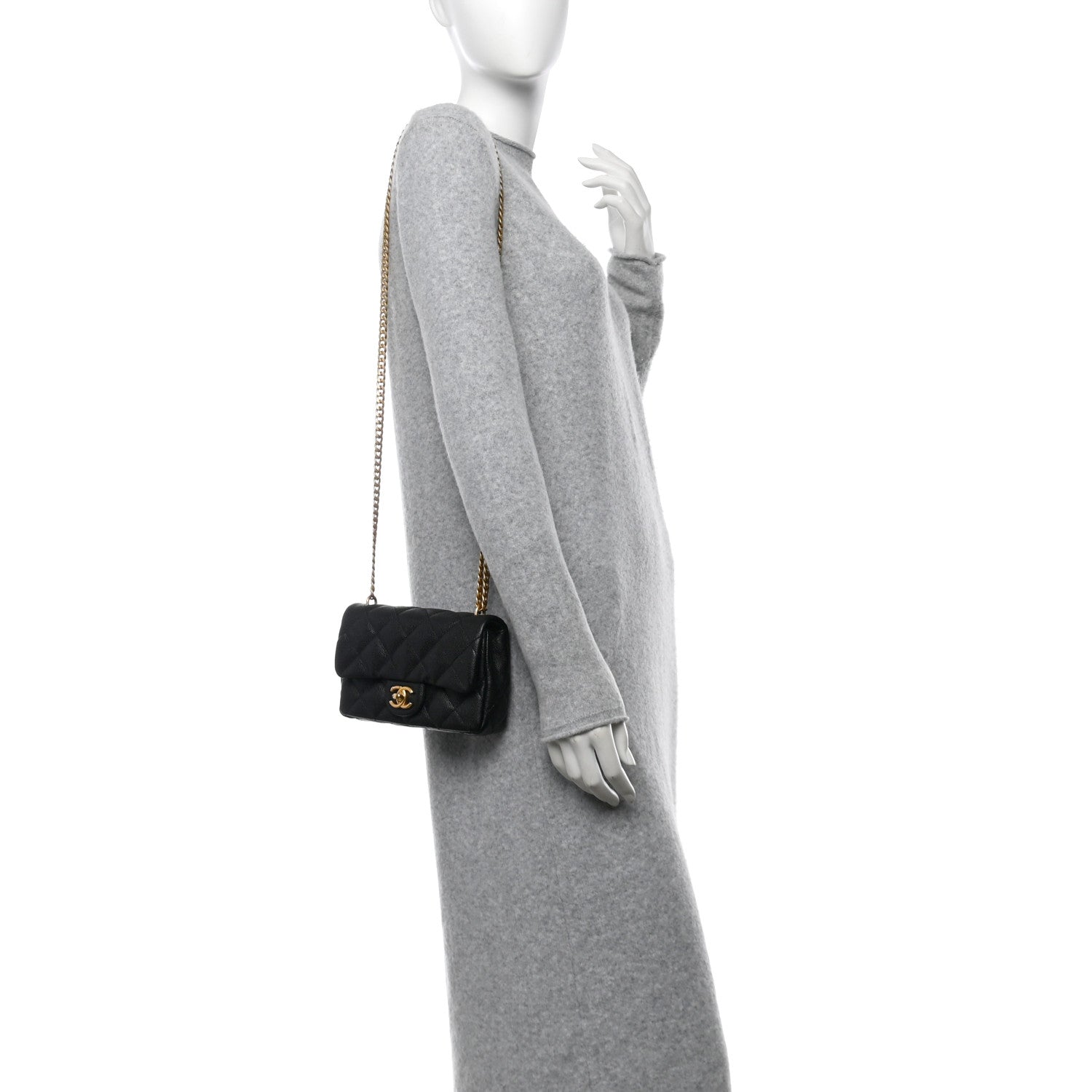 Chanel Caviar Quilted Mini Sweetheart Rectangular Flap Black 2 of 13