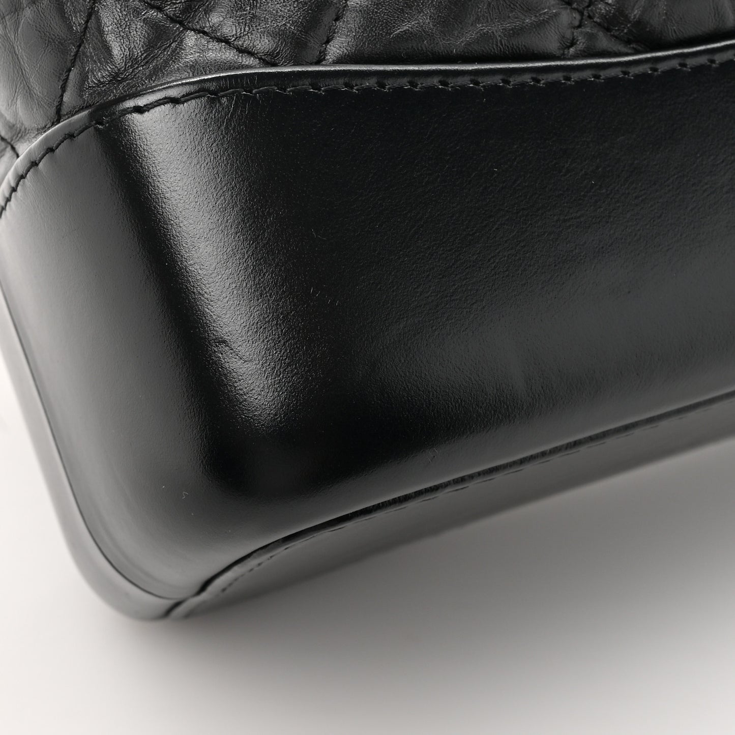 Aged Calfskin Quilted Small Gabrielle Backpack Black