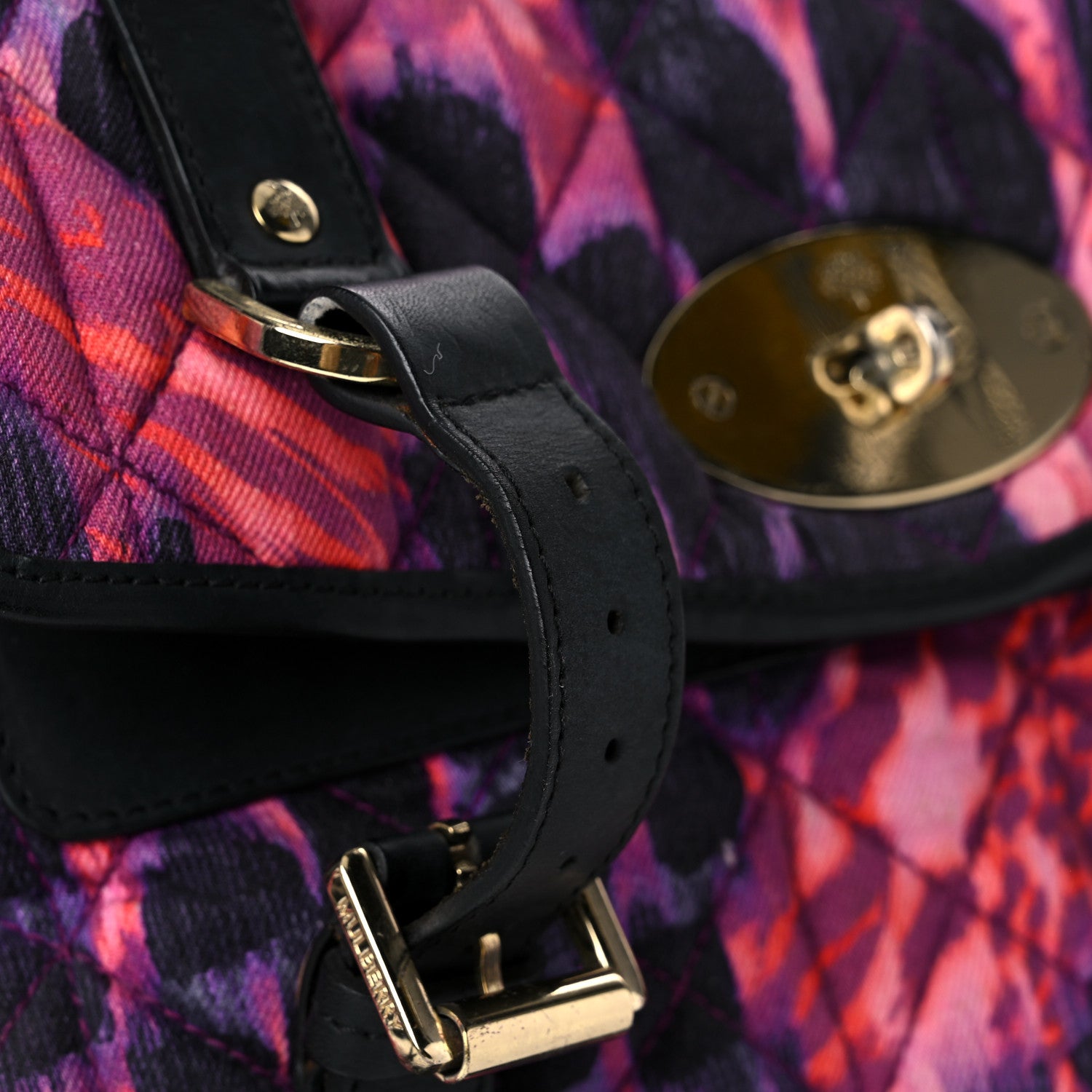 Mulberry Denim Alexa Quilted Loopy Leopard Print Purple Red 15 of 21