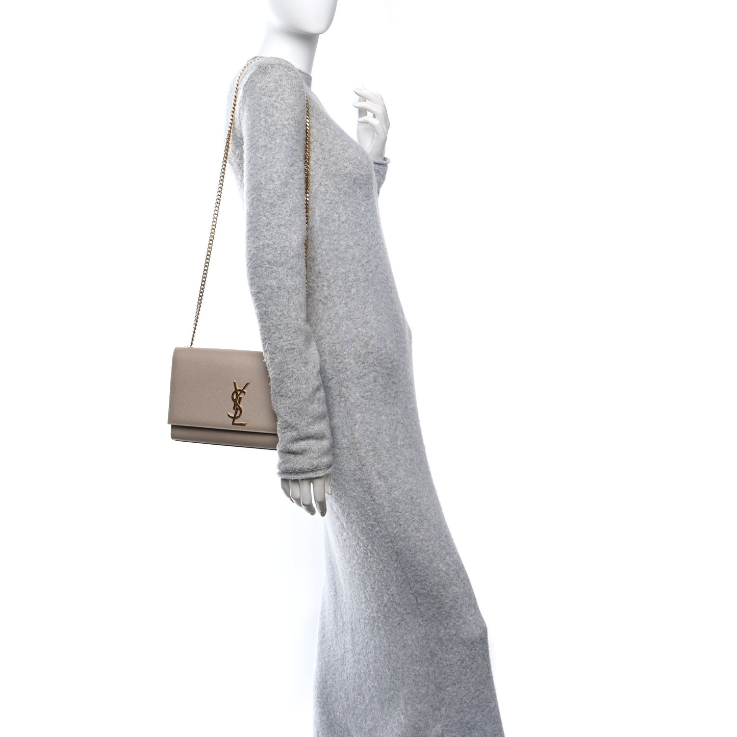 Grain De Poudre Medium Monogram Kate Satchel Nude Powder