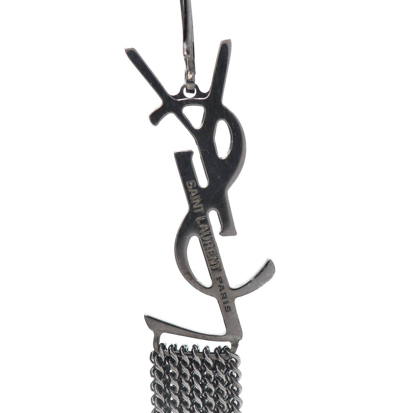 Brass Monogram Chain Earrings