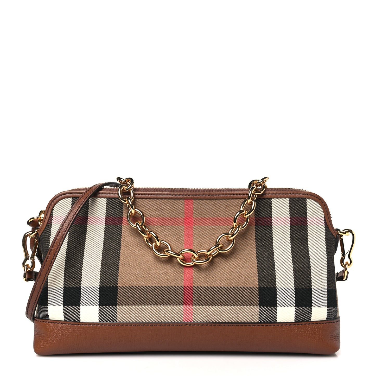 Derby House Check Abingdon Convertible Clutch Tan