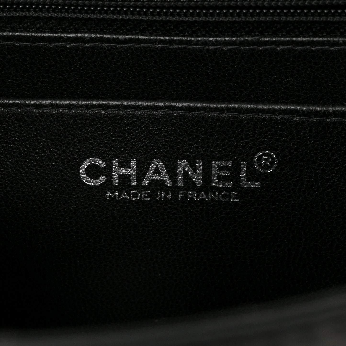 Lambskin Patent Chocolate Bar Flap Black White