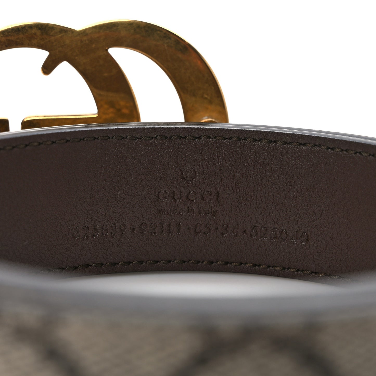 GG Supreme Monogram Matte Plutone Calfskin Double G 30mm Belt 85 34 Beige Ebony New Acero