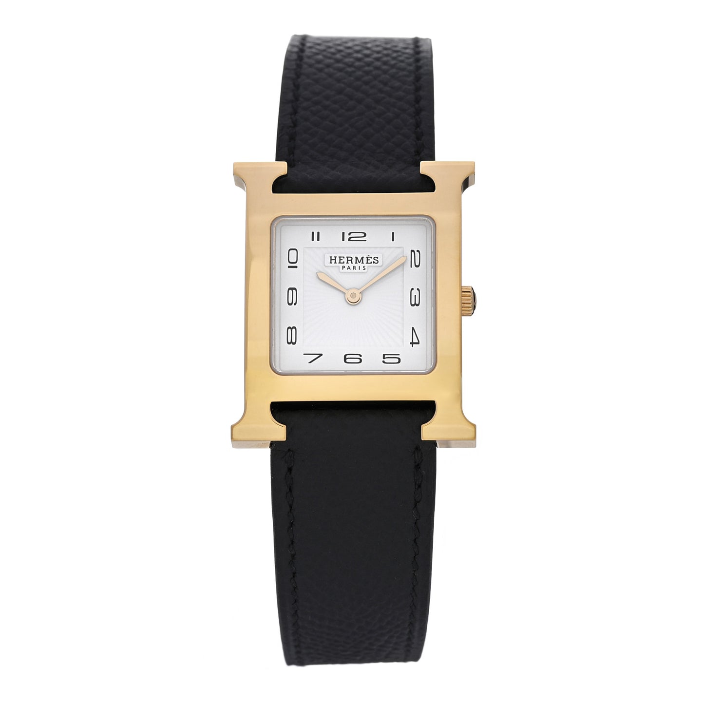 Stainless Steel Epsom 26mm Heure H Hour Quartz Watch Noir