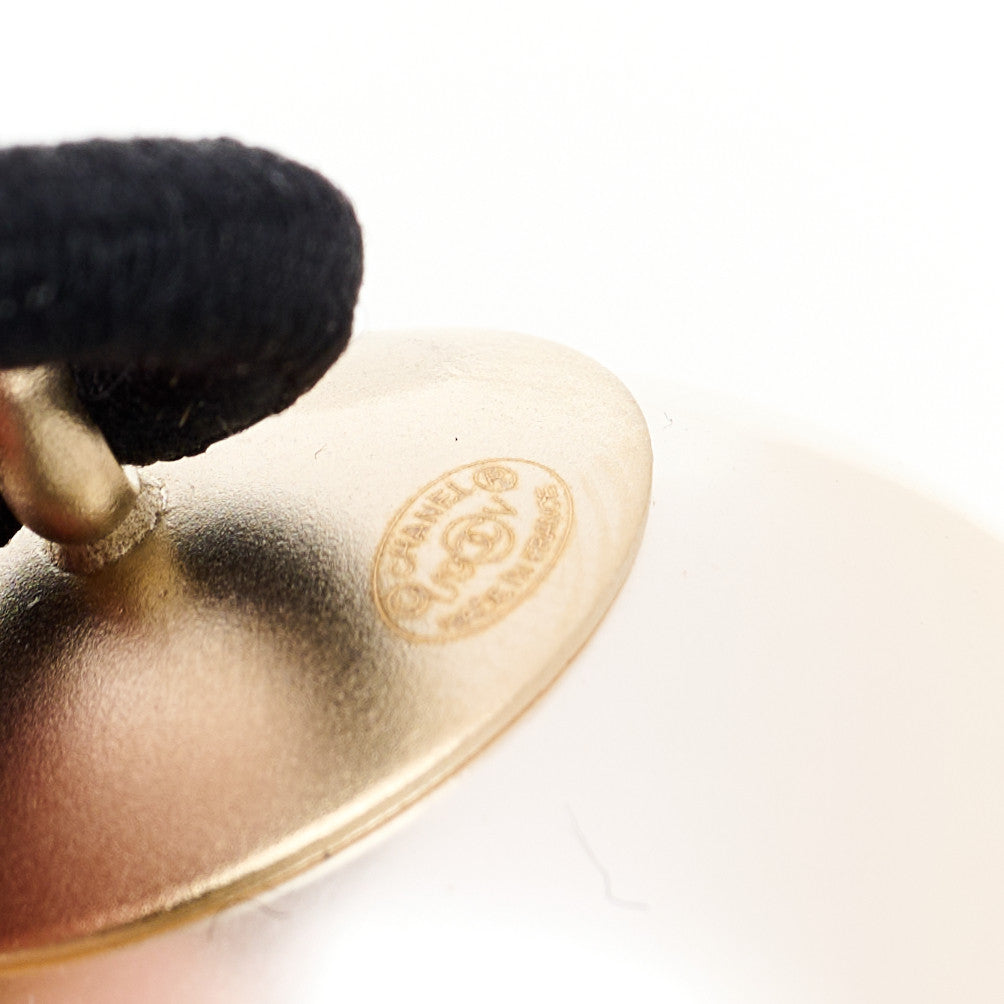 Pearl CC Hair Tie Black White