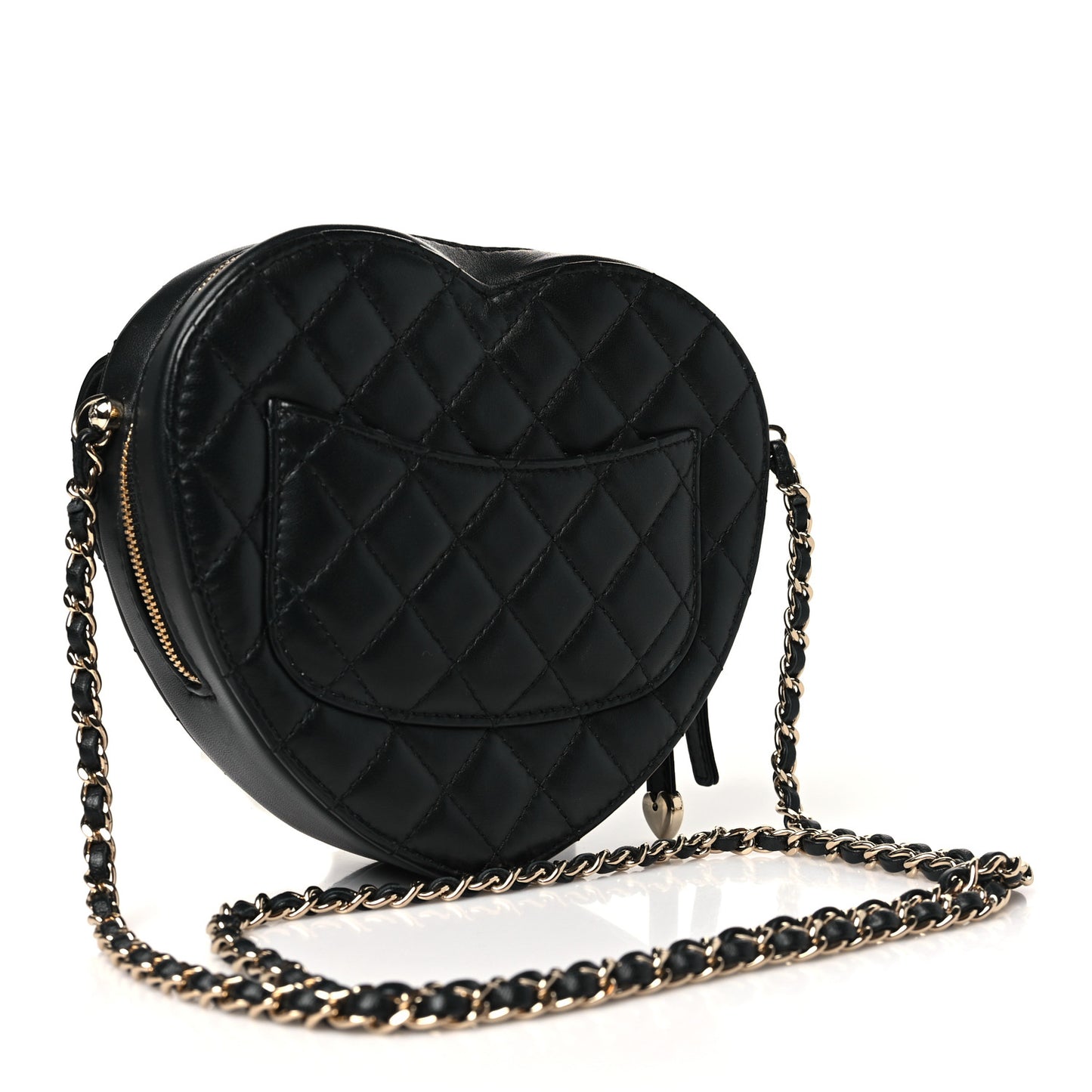 Lambskin Quilted CC In Love Heart Bag Black