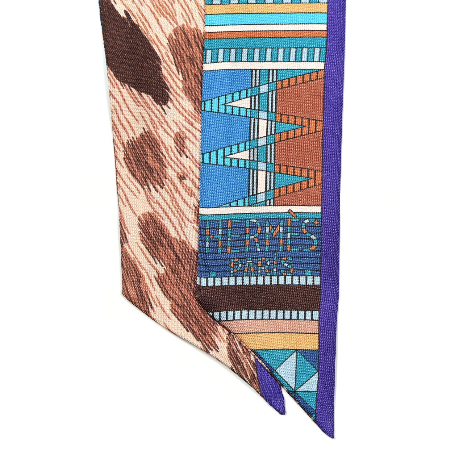 Hermes Silk Pelages et Camouflage Twilly 2 of 4