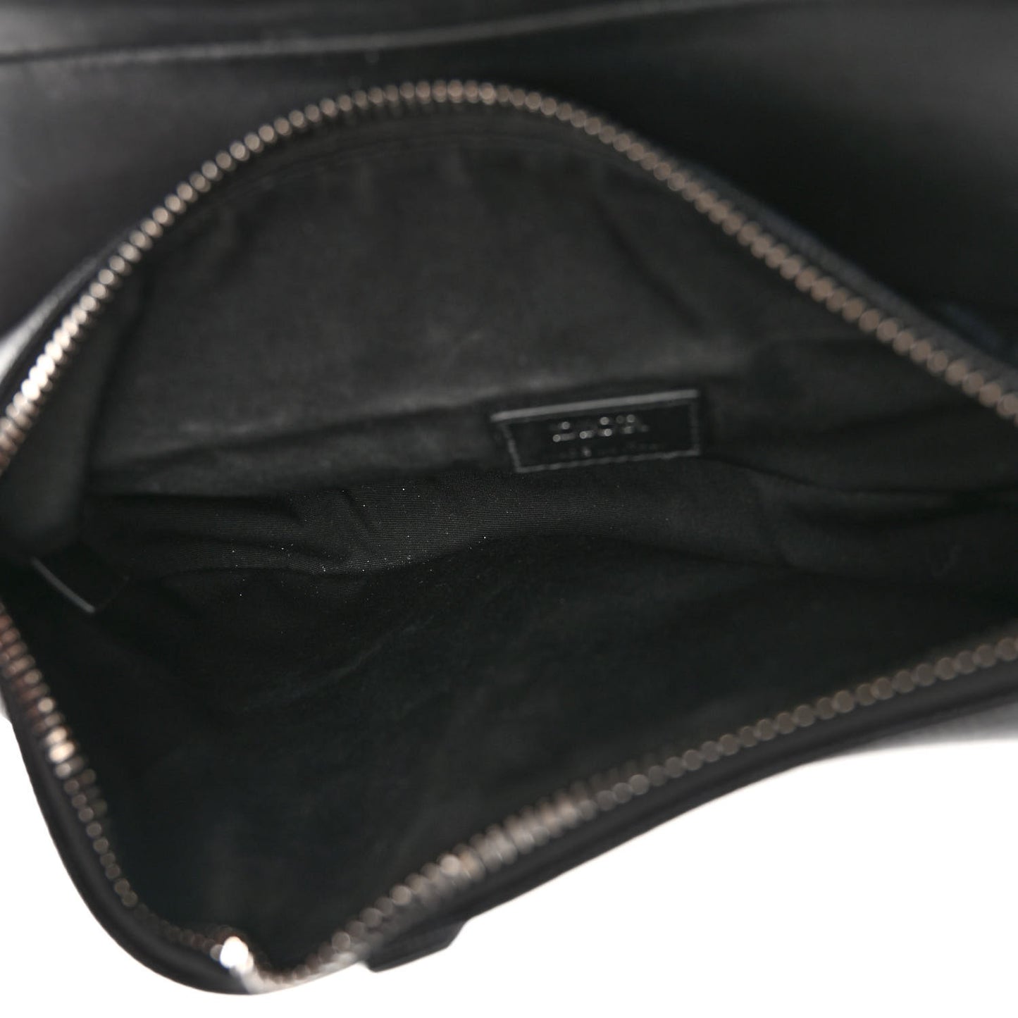 Coated Canvas CD Diamond Printed Mens Saddle Bag Black
