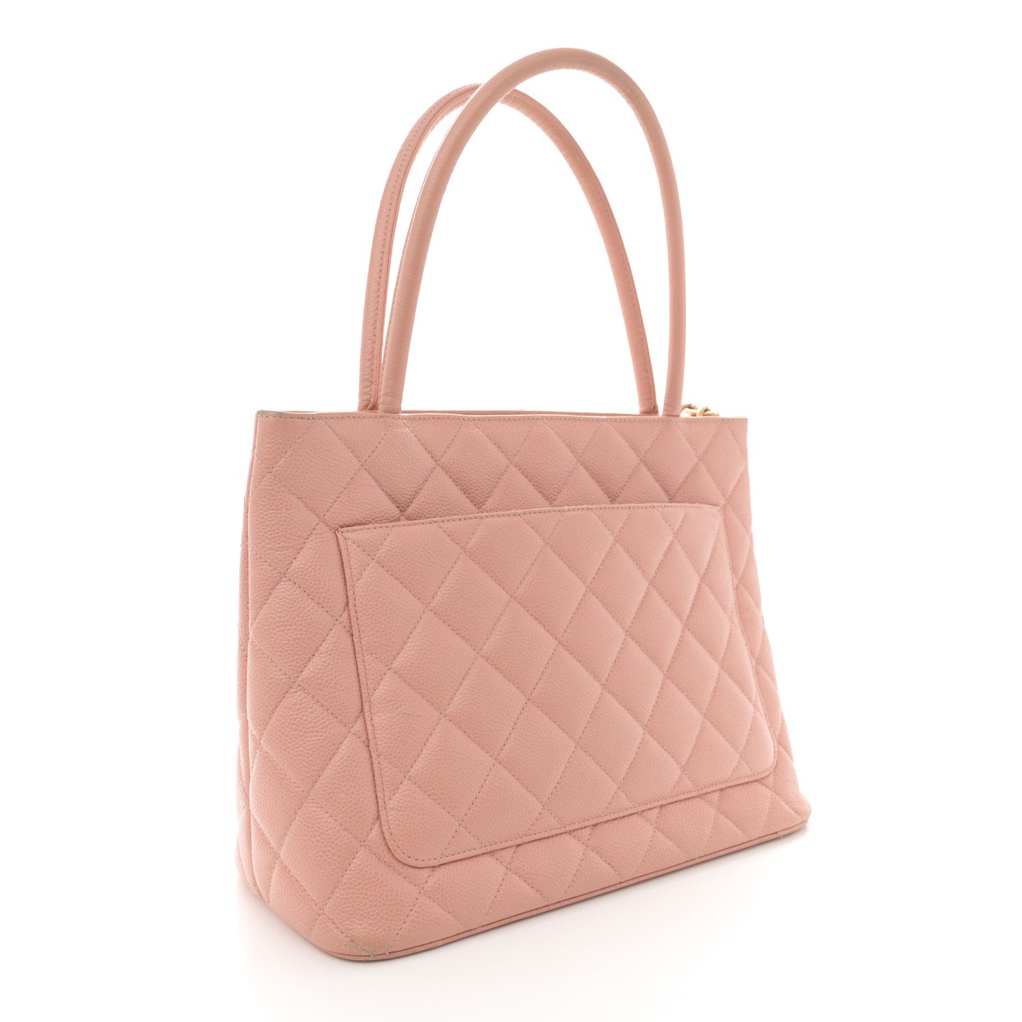 Caviar Quilted Medallion Tote Light Pink