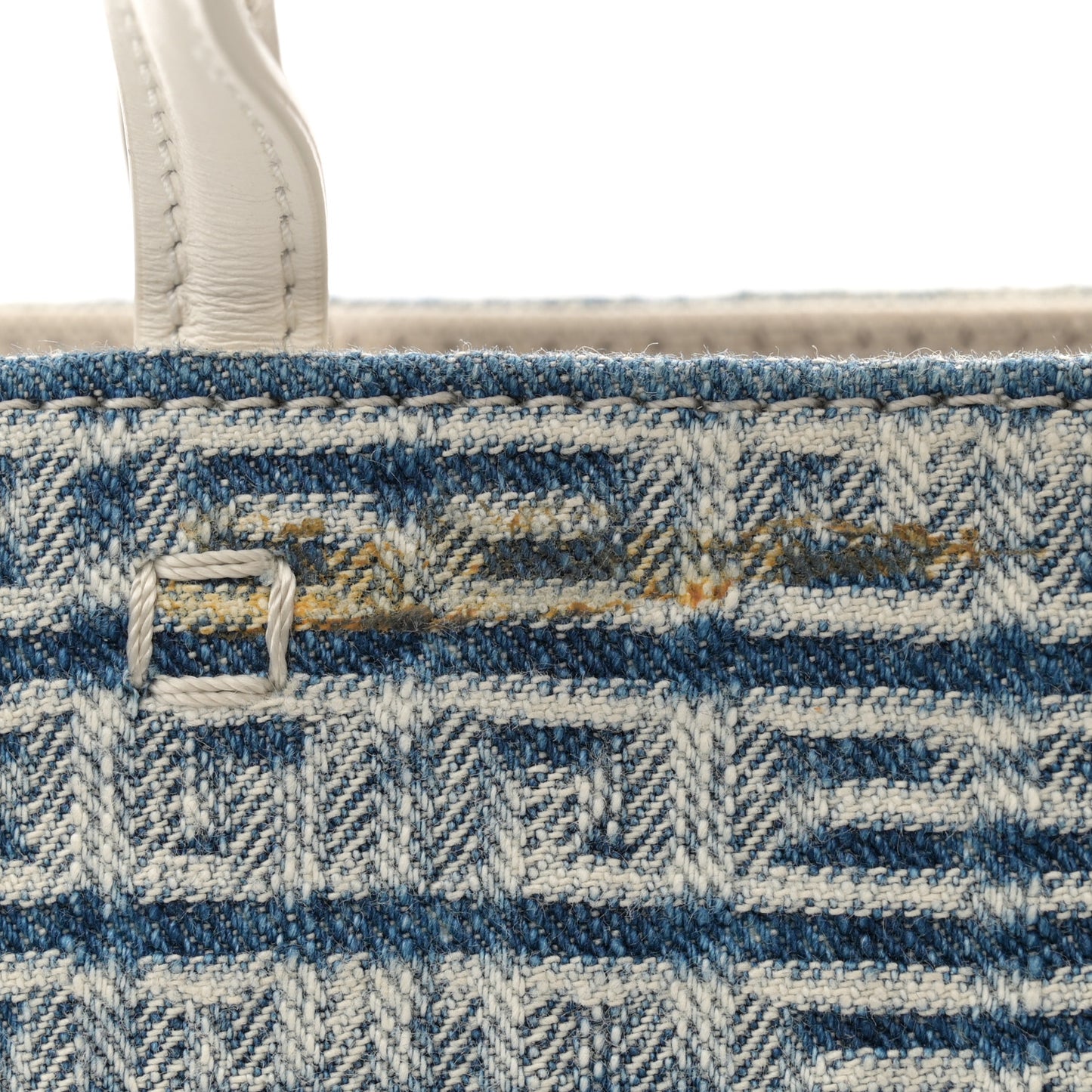 Washed Denim Mini G Shopping Tote Blue