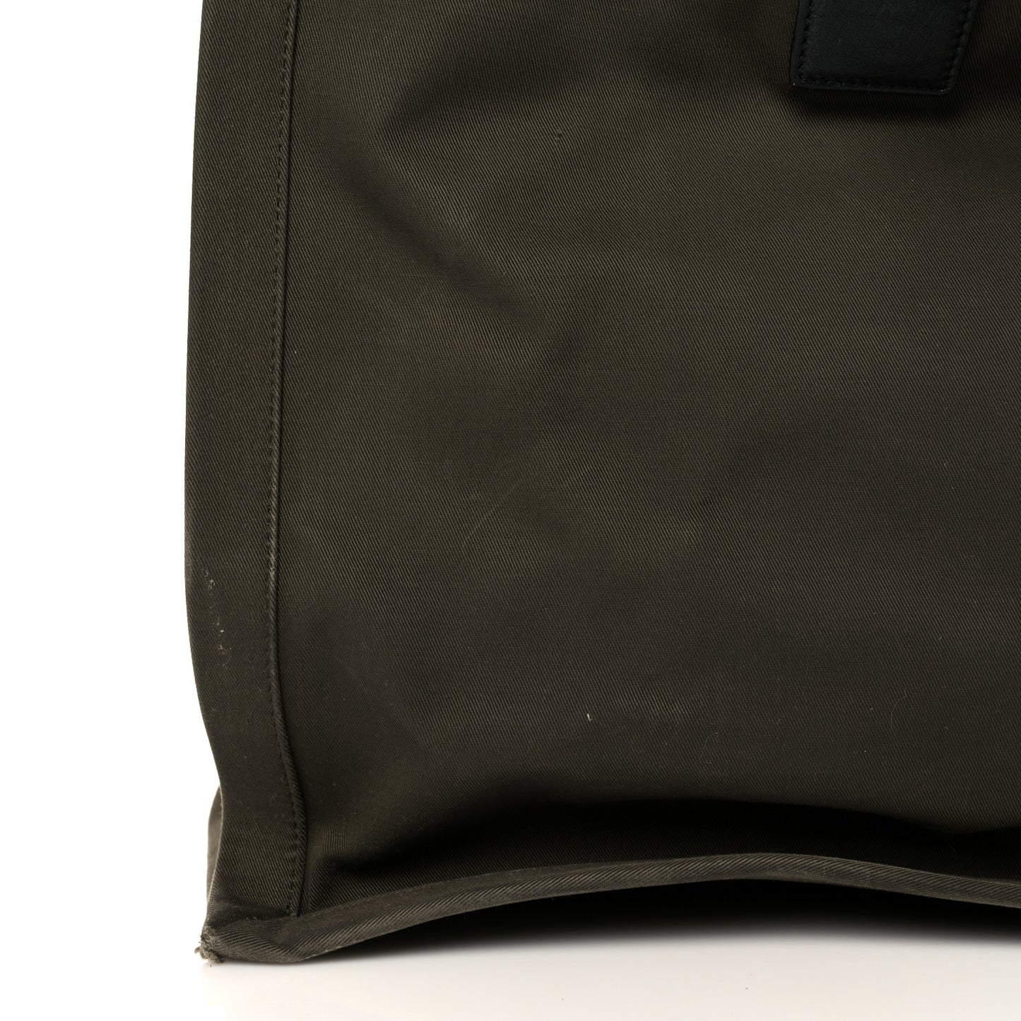Linen Calfskin Rive Gauche Tote Khaki