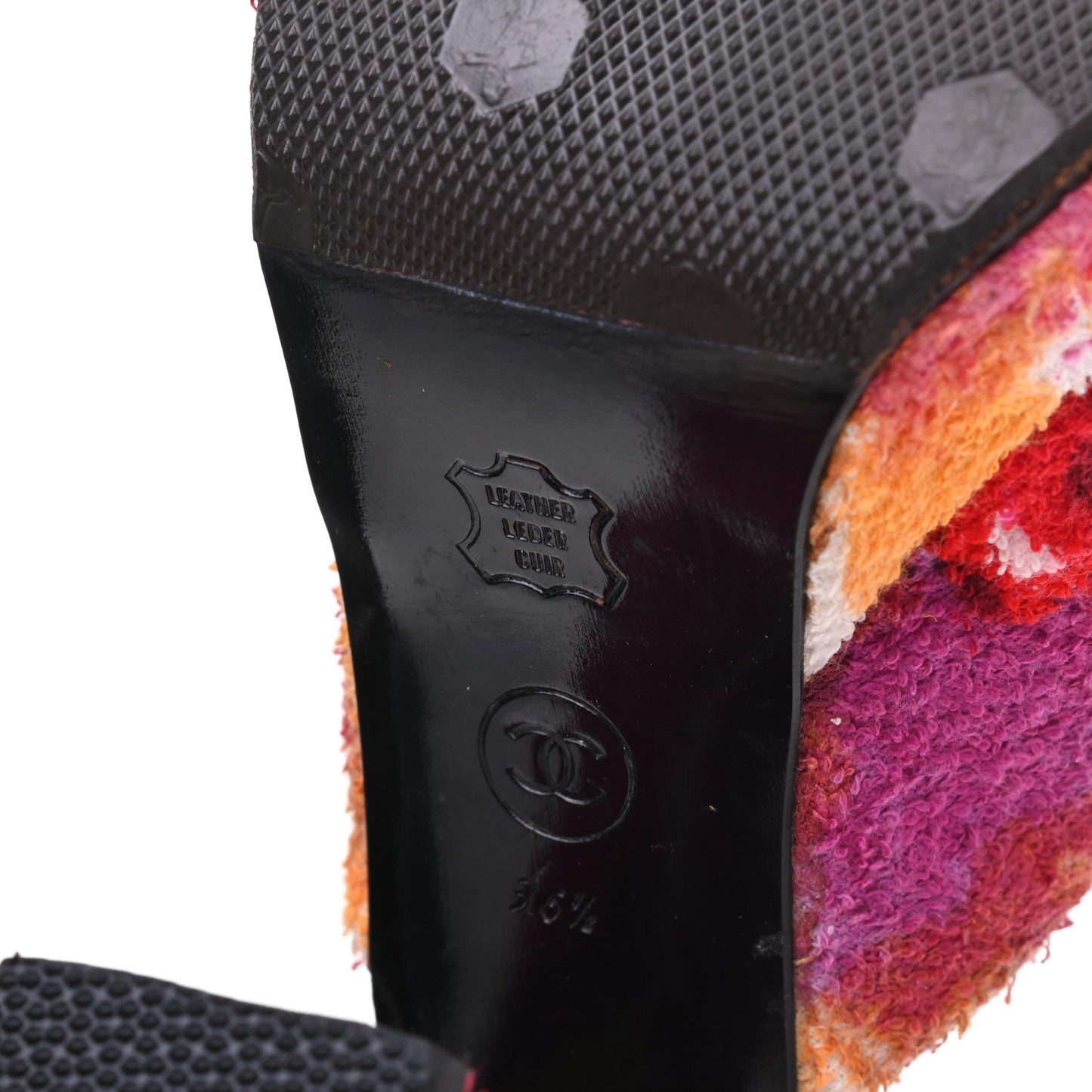 Terry Cloth CC Sandal Mule 36.5 Multicolor