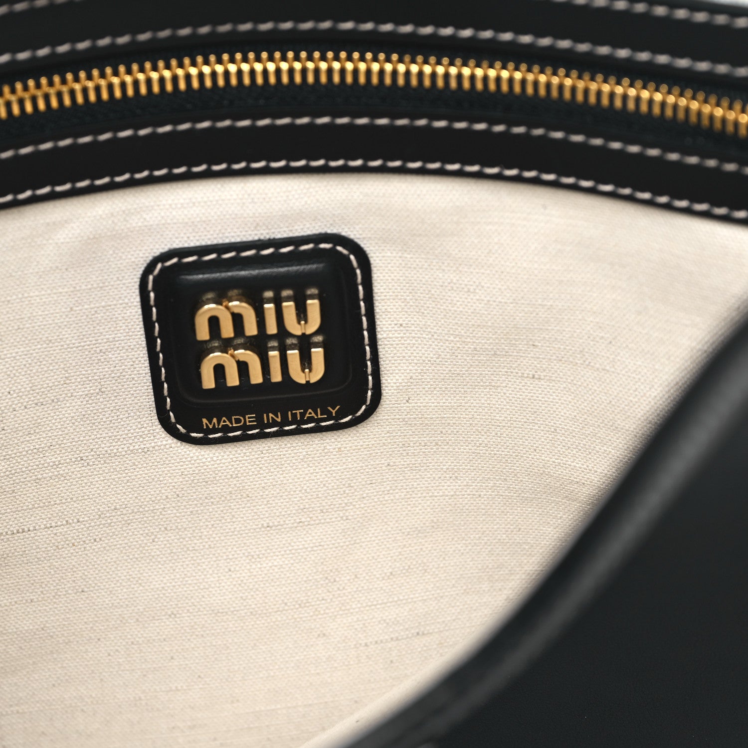 Miu Miu Nappa Ivy Bag Black 6 of 9