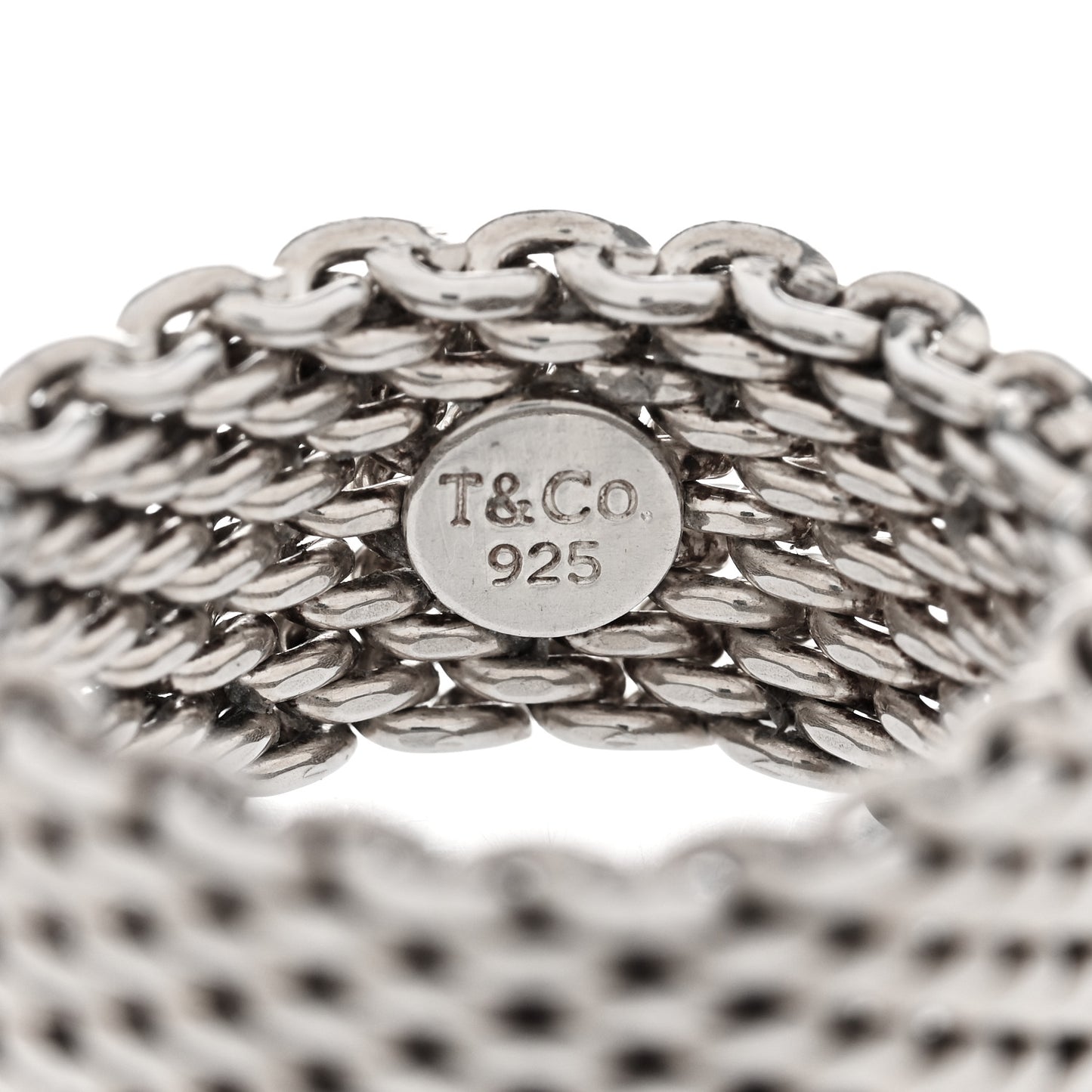Sterling Silver Somerset Mesh Ring 54 6.75