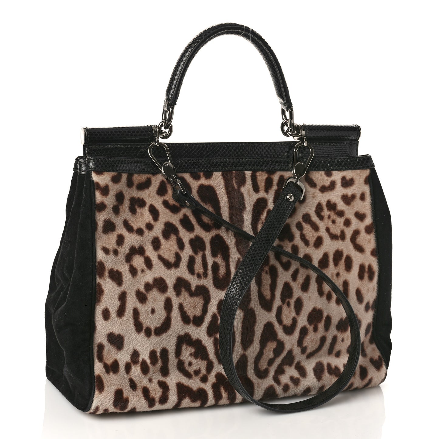 Calf Hair Leopard Print Snakeskin Medium Miss Sicily Shopper Tote