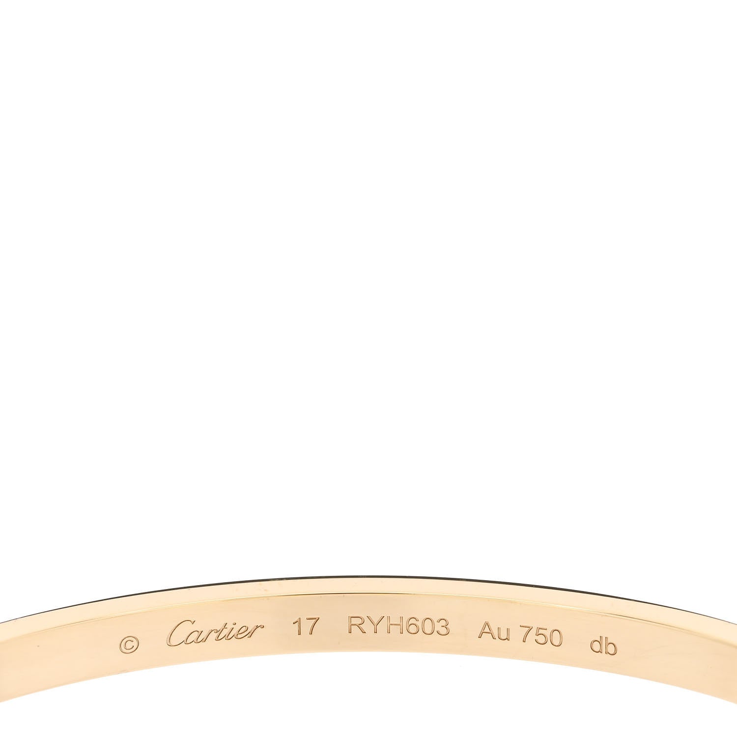 Cartier 18K Yellow Gold Small LOVE Bracelet 17 4 of 5