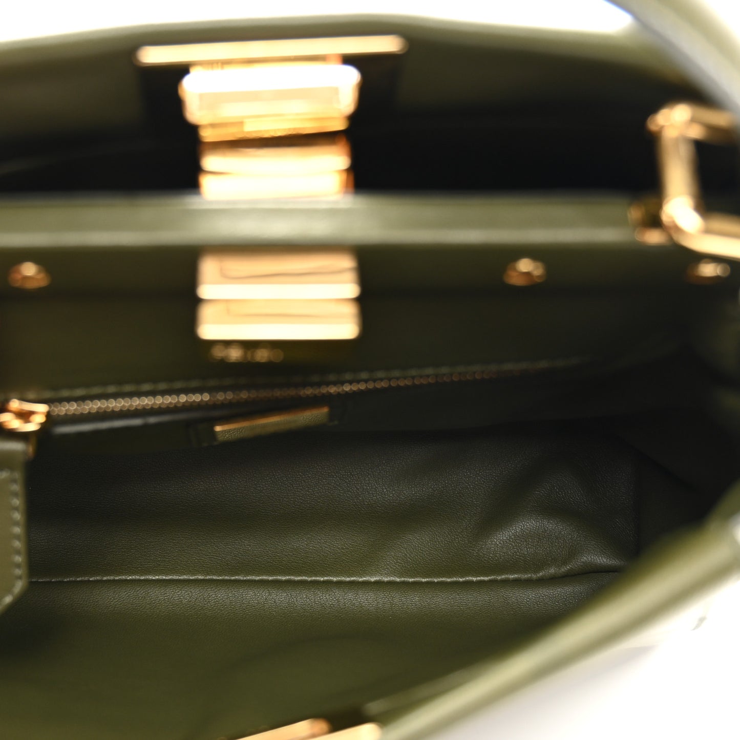 Nappa Mini Peekaboo Iconic Satchel Verde Equatore