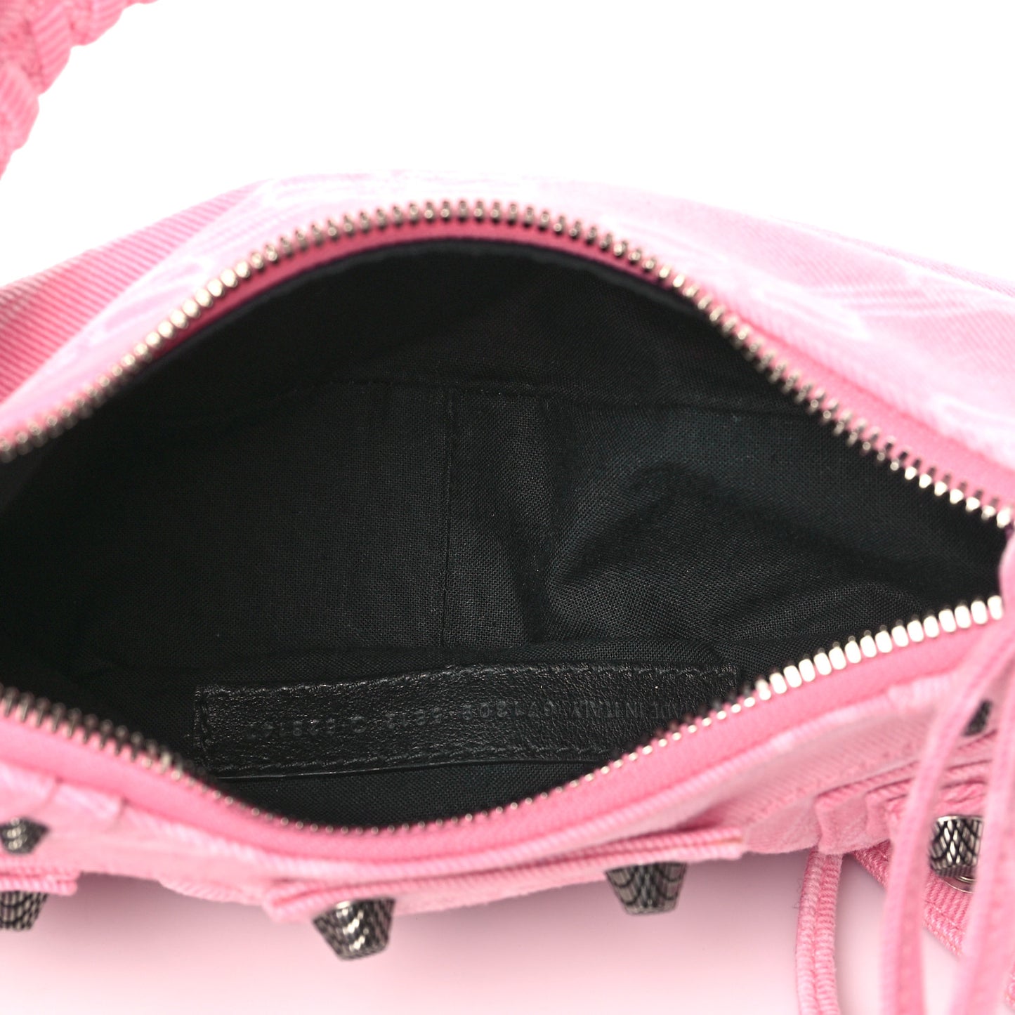 Denim BB Monogram Le Cagole Shoulder Bag XS Pink