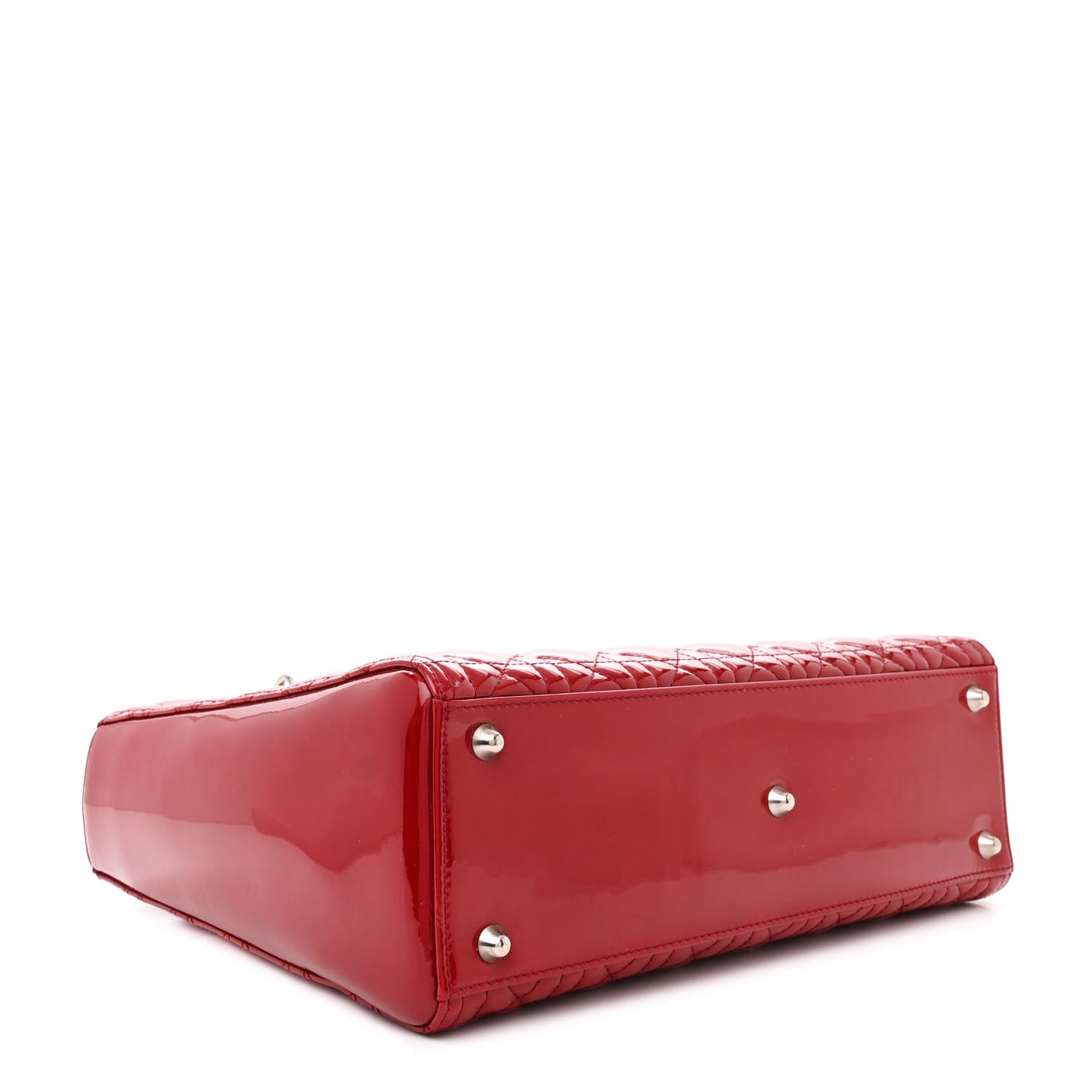 Patent Cannage Large Lady Dior Red