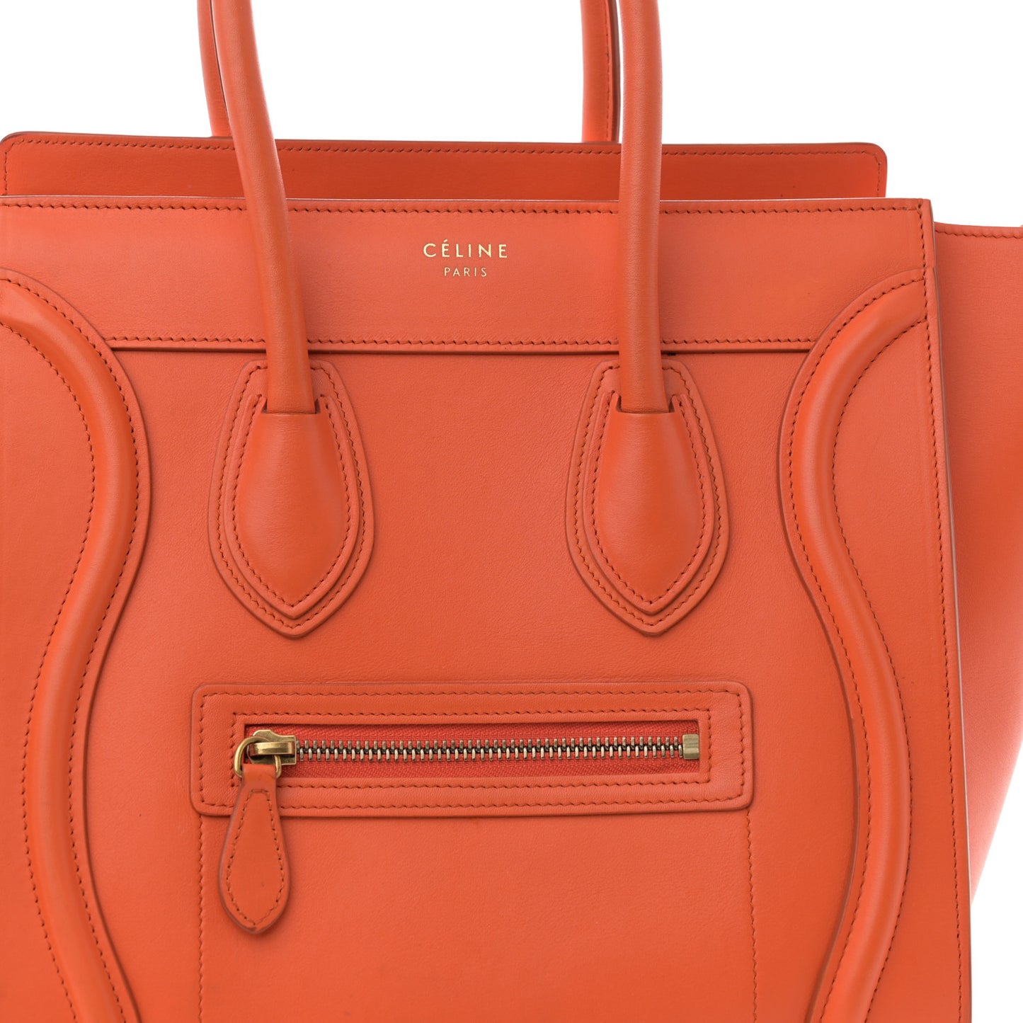 Smooth Calfskin Mini Luggage Orange