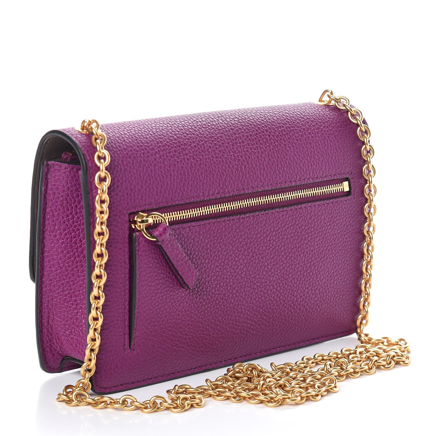 Small Classic Grain Calfskin Small Darley Violet