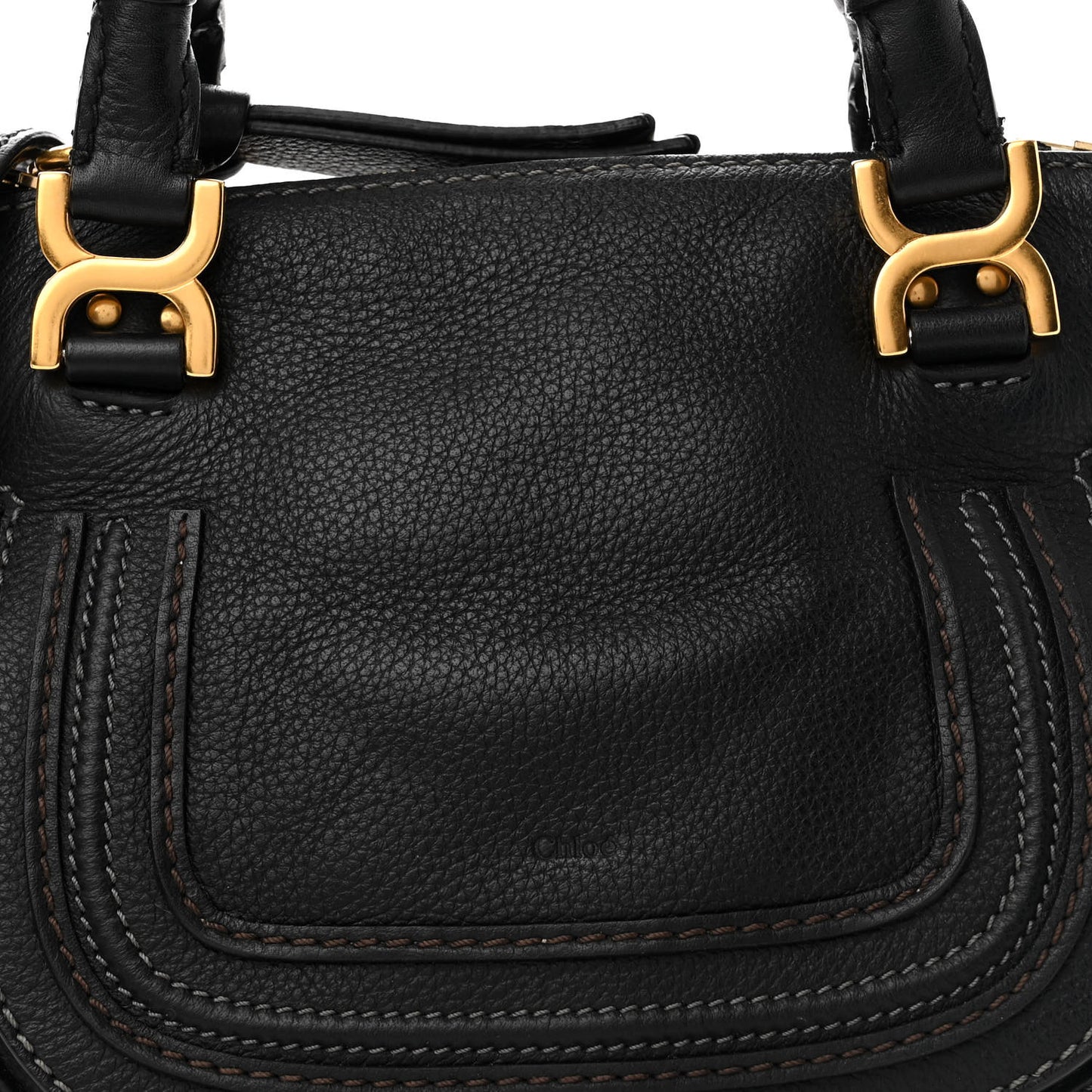 Calfskin Mini Marcie Satchel Black
